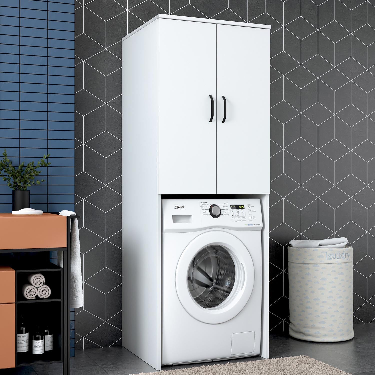 KD110 - 3192 in Weiss präsentiert im Onlineshop von KAQTU Design AG. Standregal ist von Hanah Home
