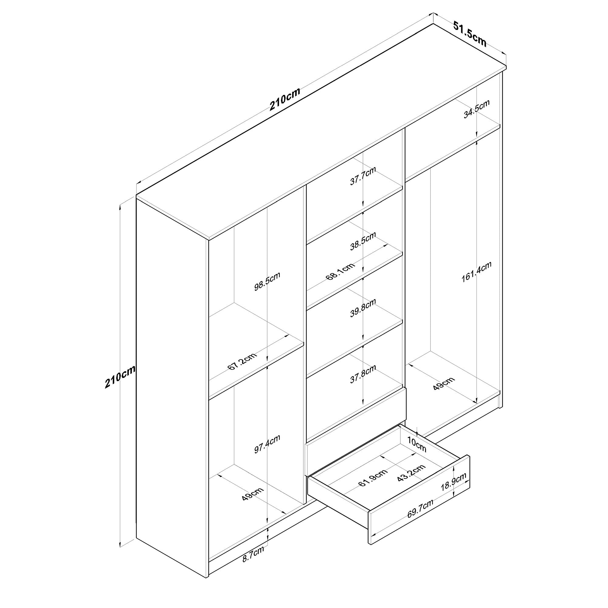 BA111 - 2324 in Walnuss Weiss präsentiert im Onlineshop von KAQTU Design AG. Garderobe ist von Hanah Home