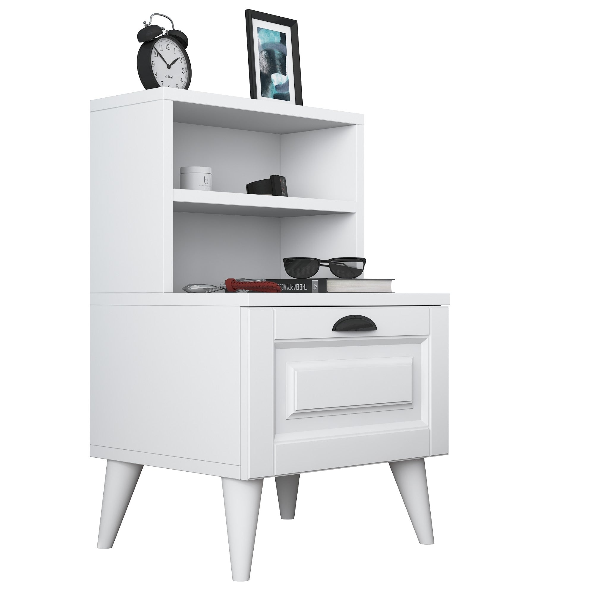 BD105 - 2785 in Weiss präsentiert im Onlineshop von KAQTU Design AG. Nachttisch ist von Hanah Home
