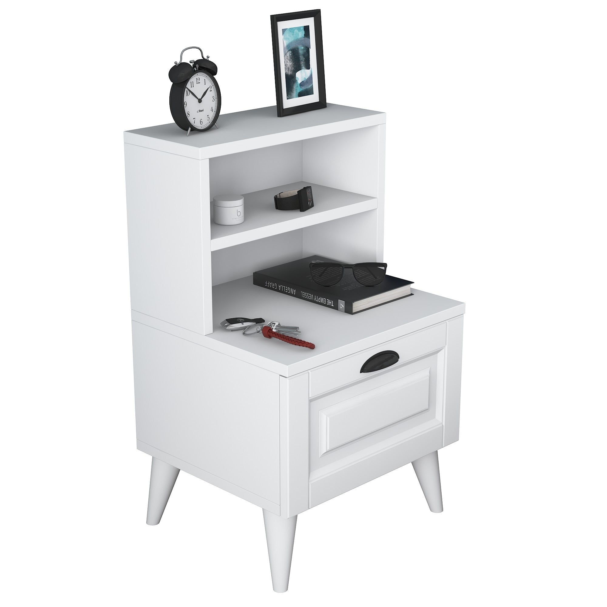 BD105 - 2785 in Weiss präsentiert im Onlineshop von KAQTU Design AG. Nachttisch ist von Hanah Home