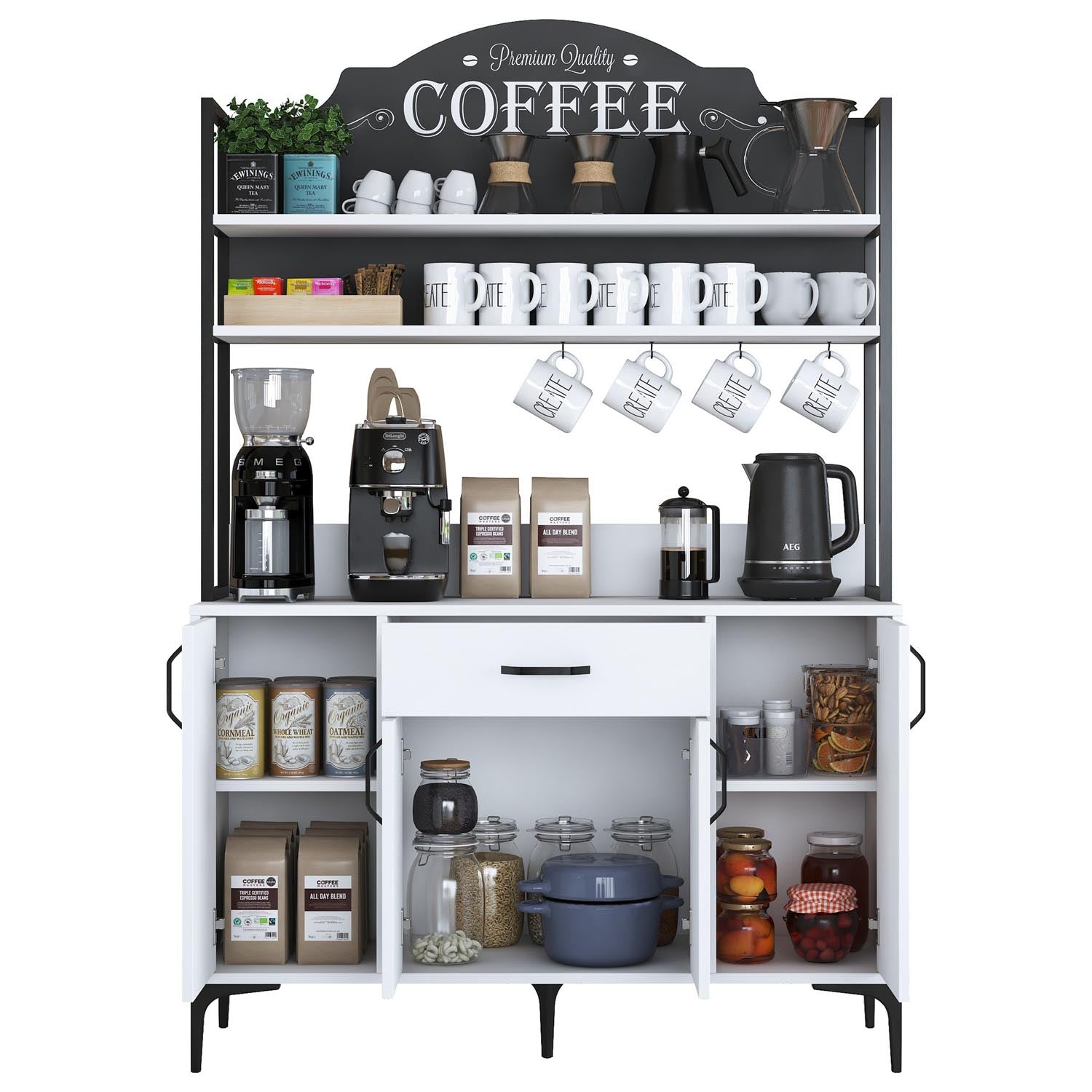 JE130 - 2987 in Weiss präsentiert im Onlineshop von KAQTU Design AG. Cabinet ist von Hanah Home