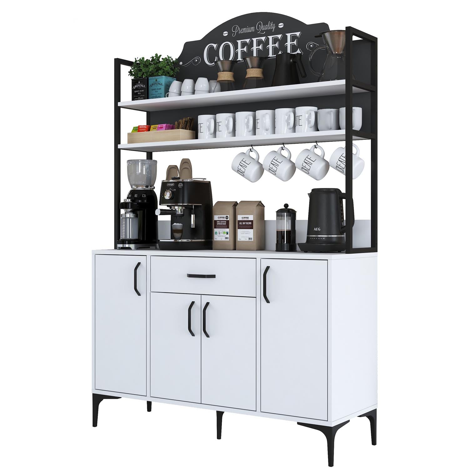 JE130 - 2987 in Weiss präsentiert im Onlineshop von KAQTU Design AG. Cabinet ist von Hanah Home
