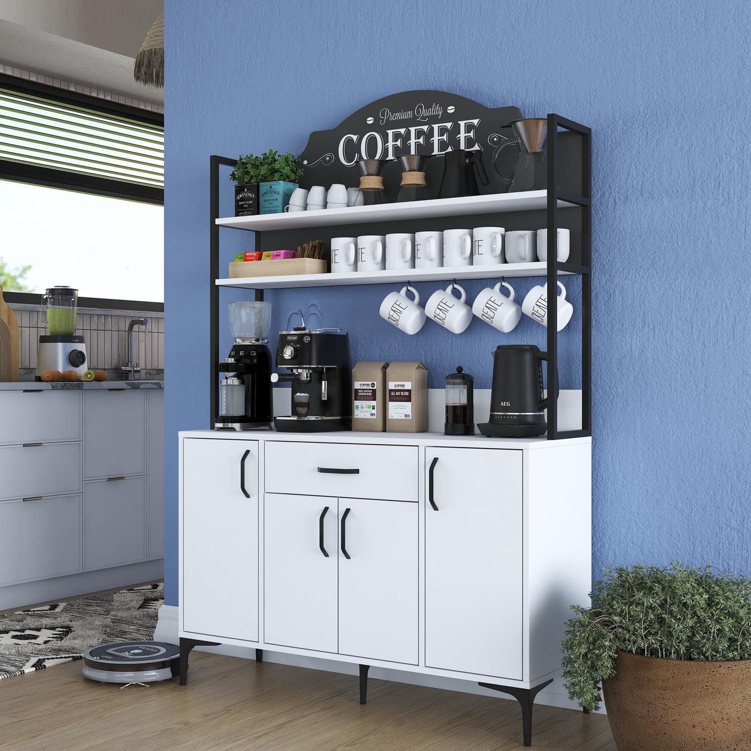 JE130 - 2987 in Weiss präsentiert im Onlineshop von KAQTU Design AG. Cabinet ist von Hanah Home