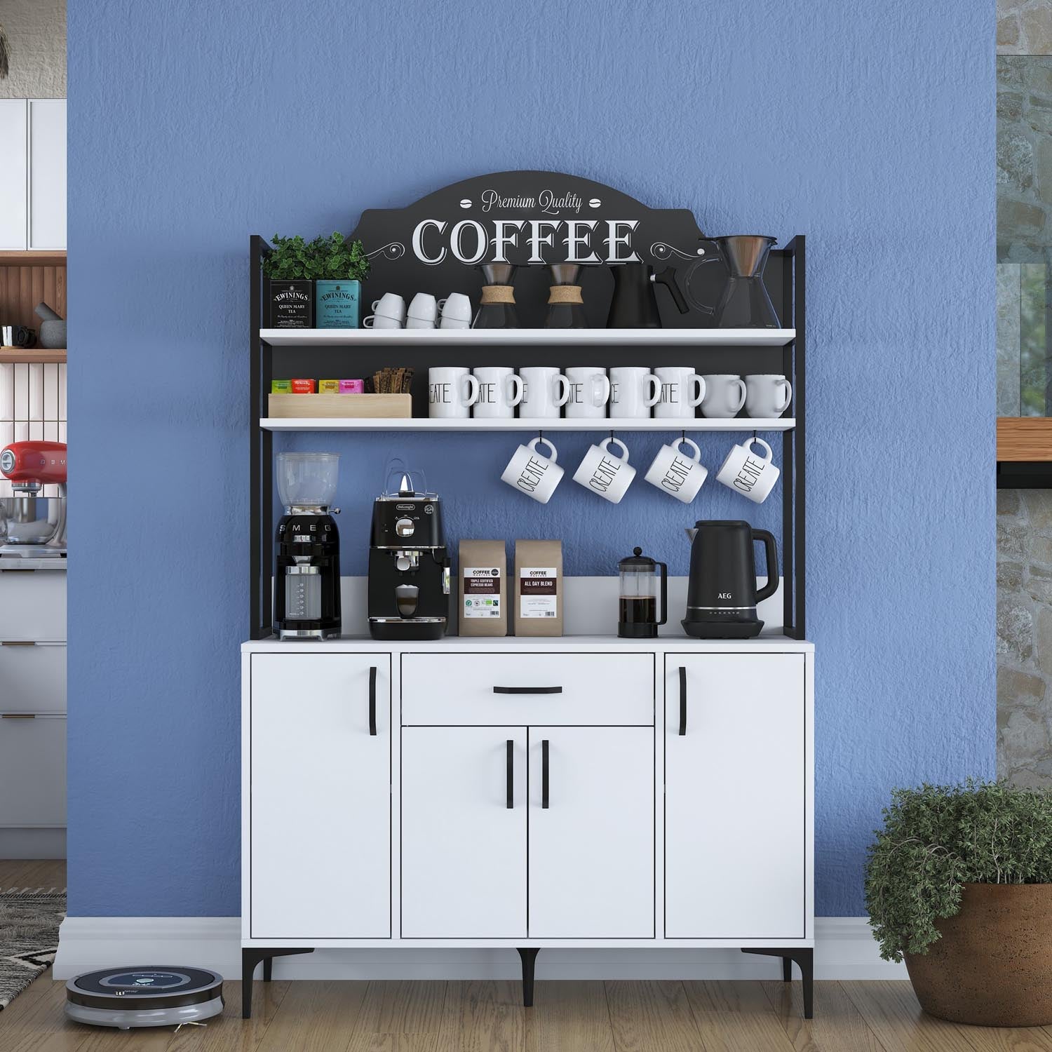JE130 - 2987 in Weiss präsentiert im Onlineshop von KAQTU Design AG. Cabinet ist von Hanah Home