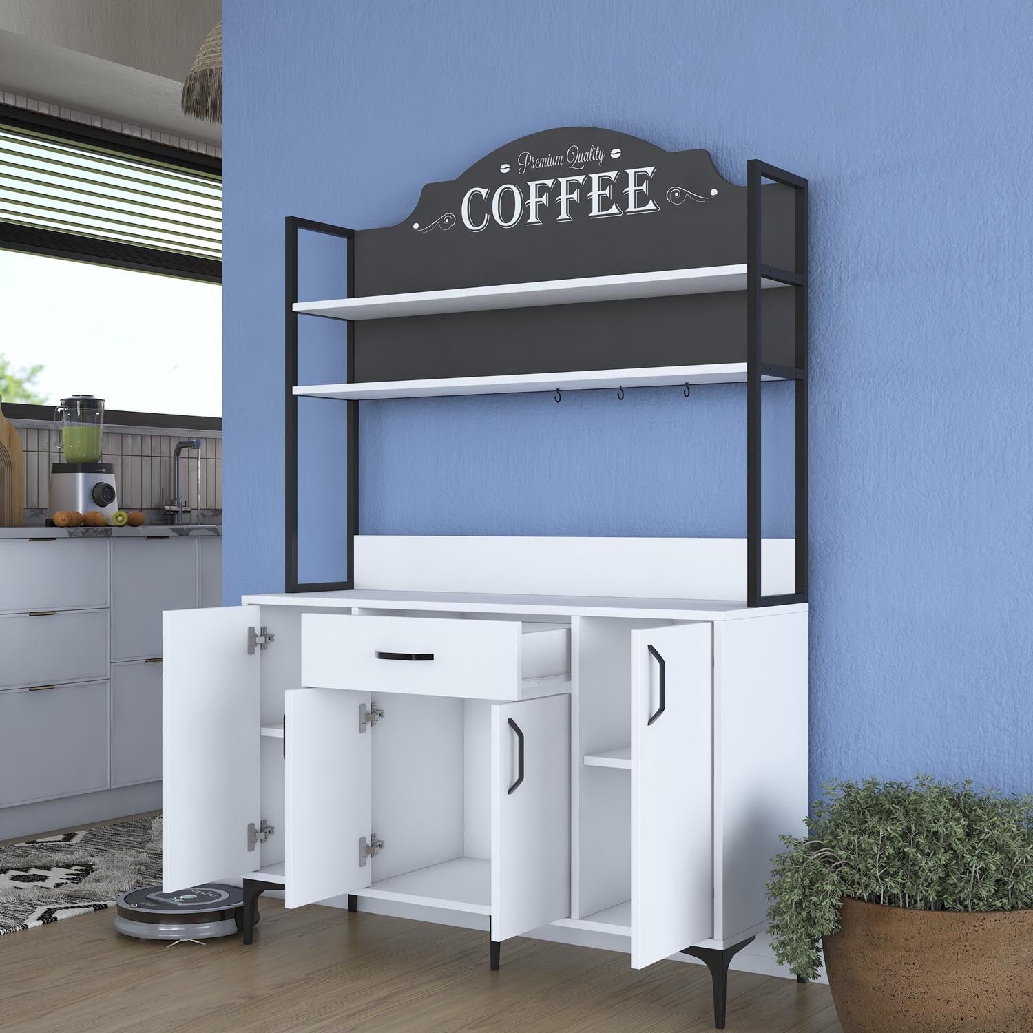 JE130 - 2987 in Weiss präsentiert im Onlineshop von KAQTU Design AG. Cabinet ist von Hanah Home
