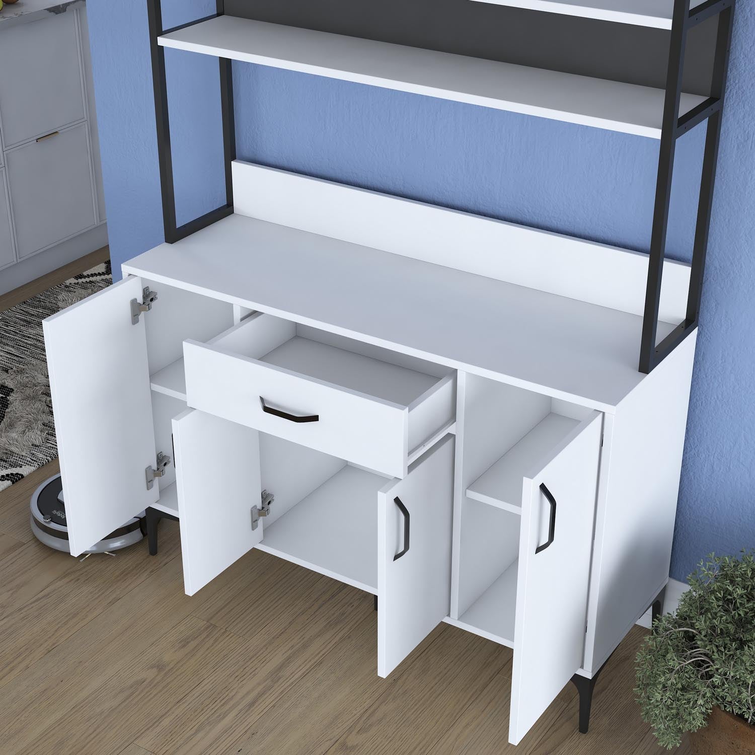 JE130 - 2987 in Weiss präsentiert im Onlineshop von KAQTU Design AG. Cabinet ist von Hanah Home