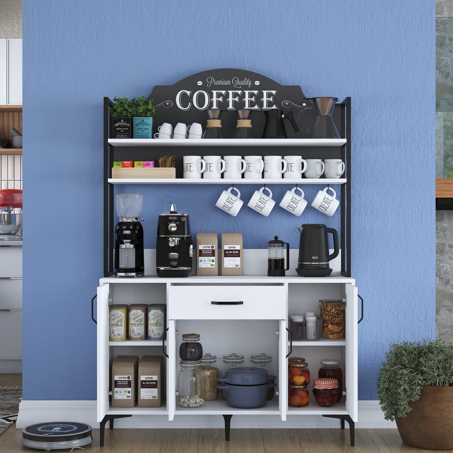 JE130 - 2987 in Weiss präsentiert im Onlineshop von KAQTU Design AG. Cabinet ist von Hanah Home