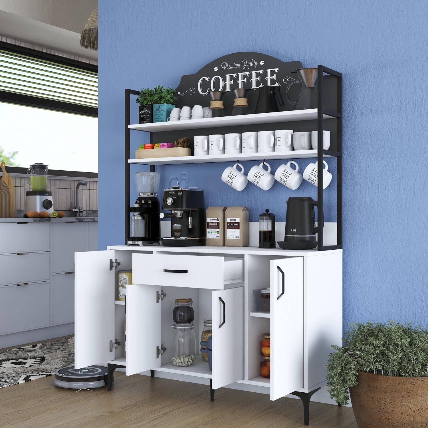 JE130 - 2987 in Weiss präsentiert im Onlineshop von KAQTU Design AG. Cabinet ist von Hanah Home