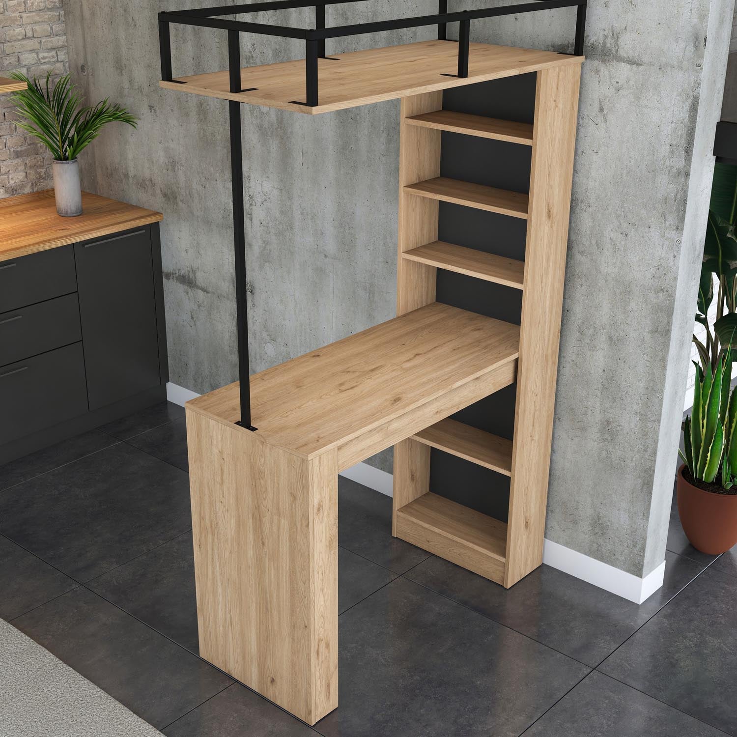 JA117 - 3173 in Walnuss Schwarz präsentiert im Onlineshop von KAQTU Design AG. Esstisch ist von Hanah Home
