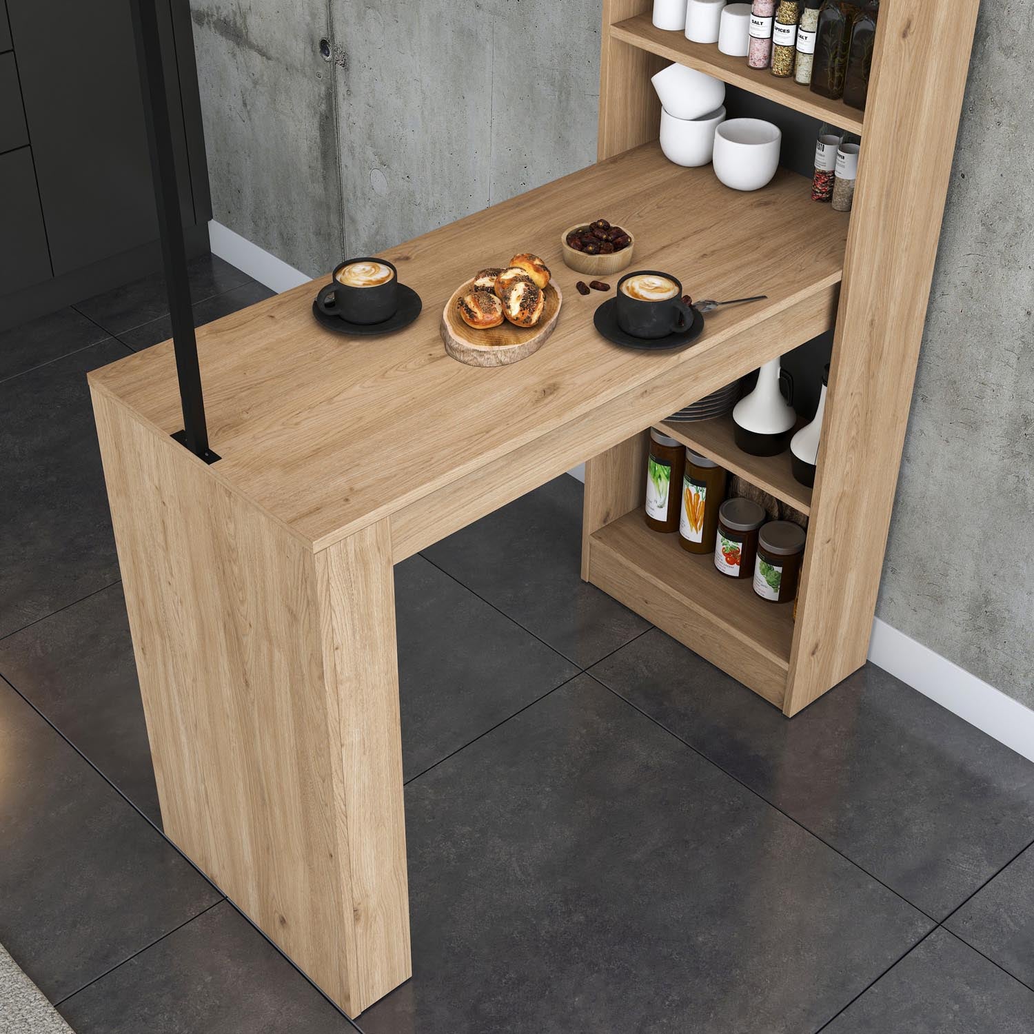 JA117 - 3173 in Walnuss Schwarz präsentiert im Onlineshop von KAQTU Design AG. Esstisch ist von Hanah Home