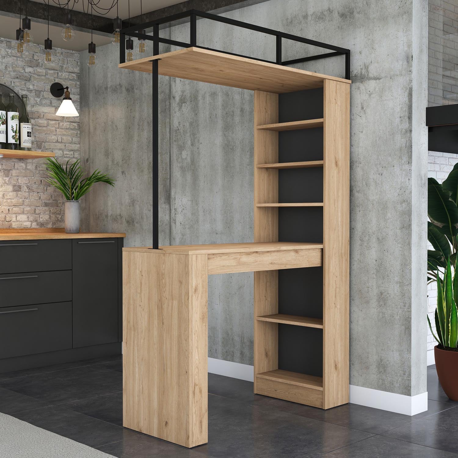 JA117 - 3173 in Walnuss Schwarz präsentiert im Onlineshop von KAQTU Design AG. Esstisch ist von Hanah Home
