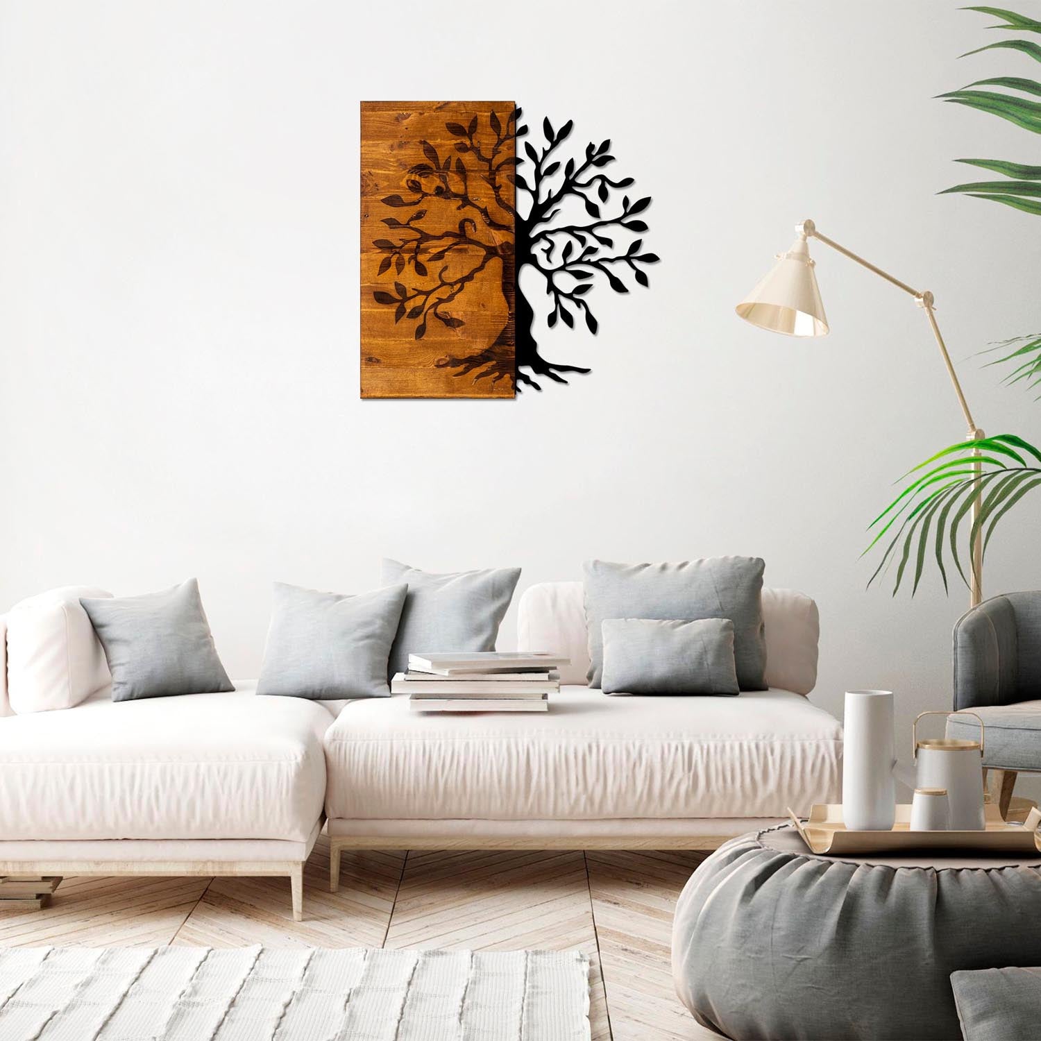 Agac in Walnuss Schwarz präsentiert im Onlineshop von KAQTU Design AG. Wanddeko ist von Wallity