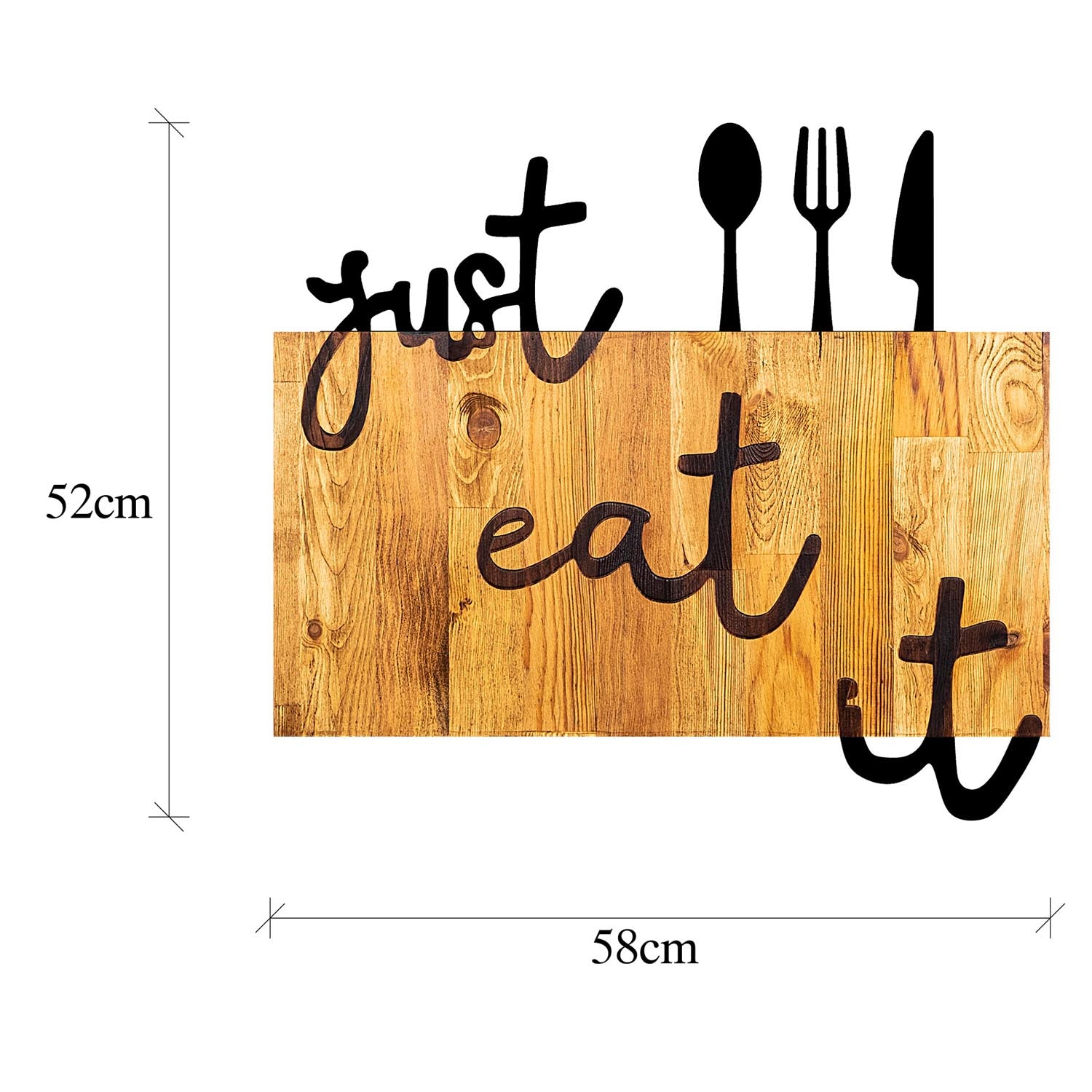 Just Eat It in Walnuss Schwarz präsentiert im Onlineshop von KAQTU Design AG. Wanddeko ist von Wallity