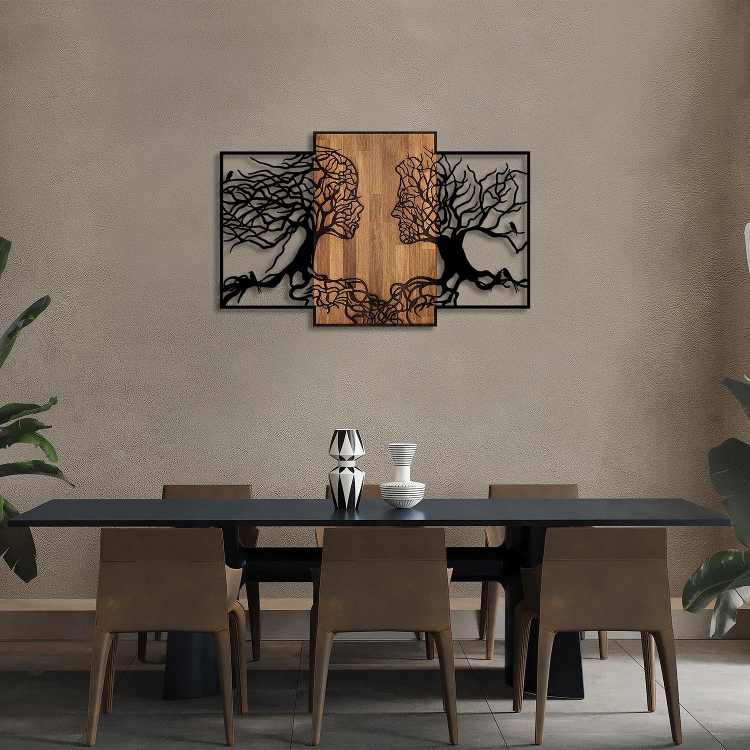 Tree Love - 312 in Schwarznuss präsentiert im Onlineshop von KAQTU Design AG. Wanddeko ist von Wallity