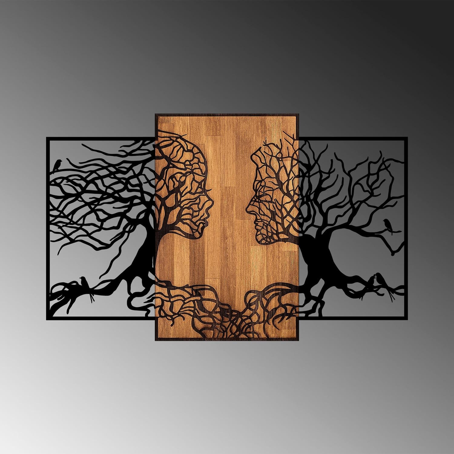 Tree Love - 312 in Schwarznuss präsentiert im Onlineshop von KAQTU Design AG. Wanddeko ist von Wallity
