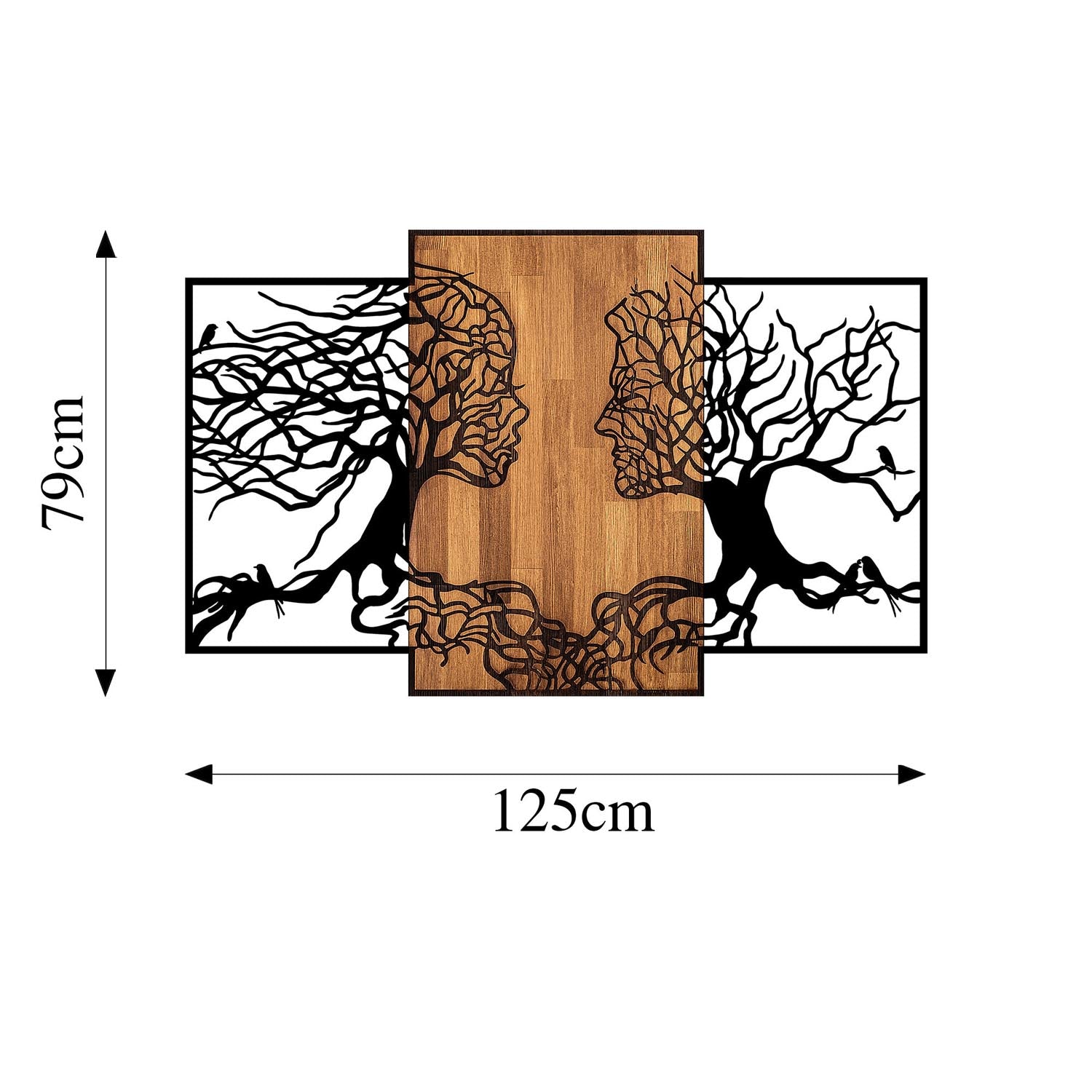 Tree Love - 312 in Schwarznuss präsentiert im Onlineshop von KAQTU Design AG. Wanddeko ist von Wallity