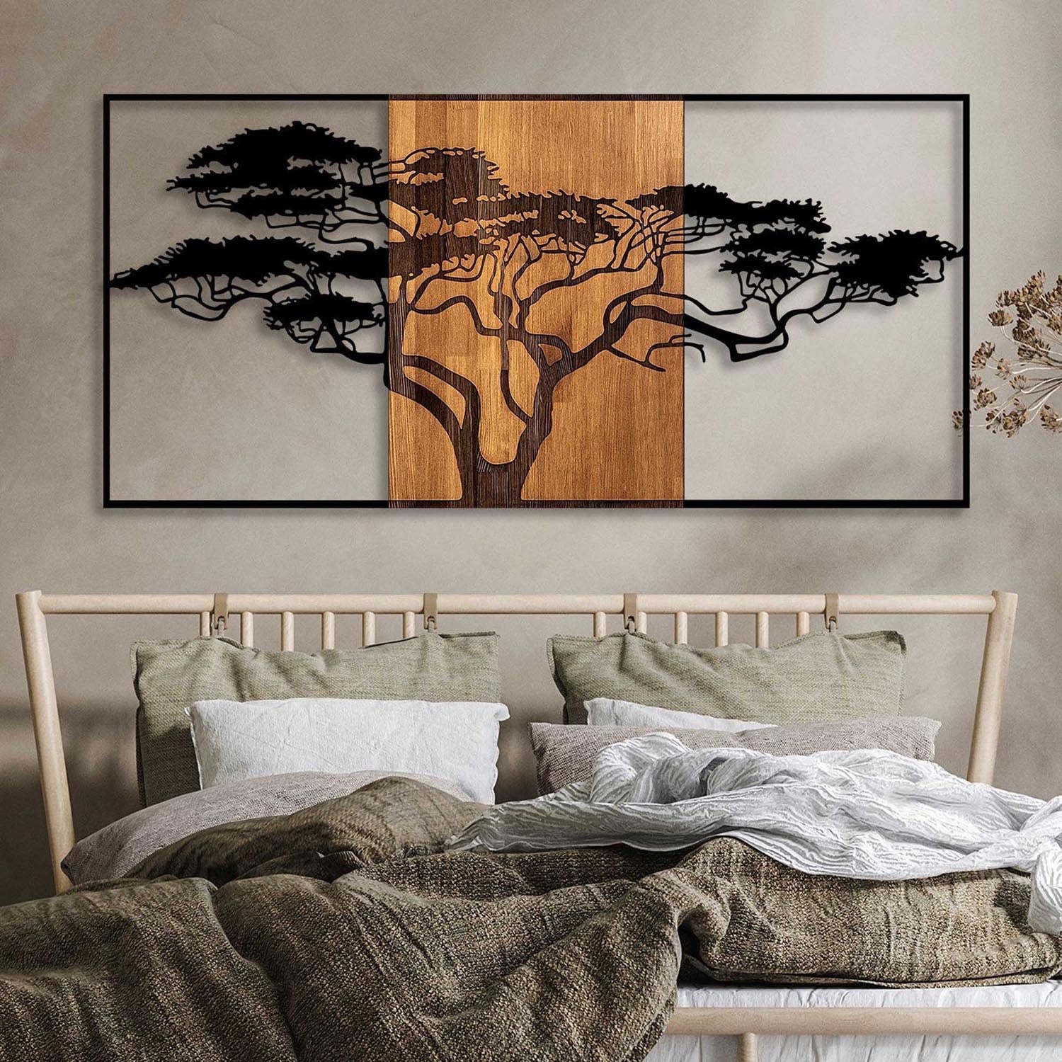 Acacia Tree - 328 in Schwarznuss präsentiert im Onlineshop von KAQTU Design AG. Wanddeko ist von Wallity