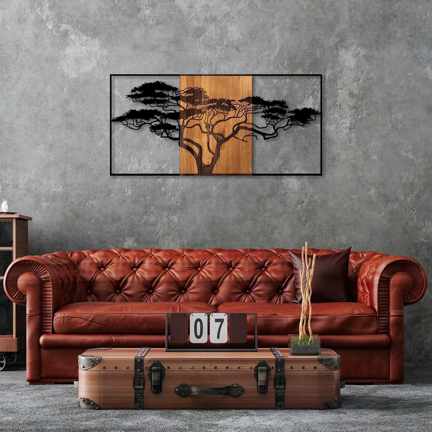 Acacia Tree - 328 in Schwarznuss präsentiert im Onlineshop von KAQTU Design AG. Wanddeko ist von Wallity