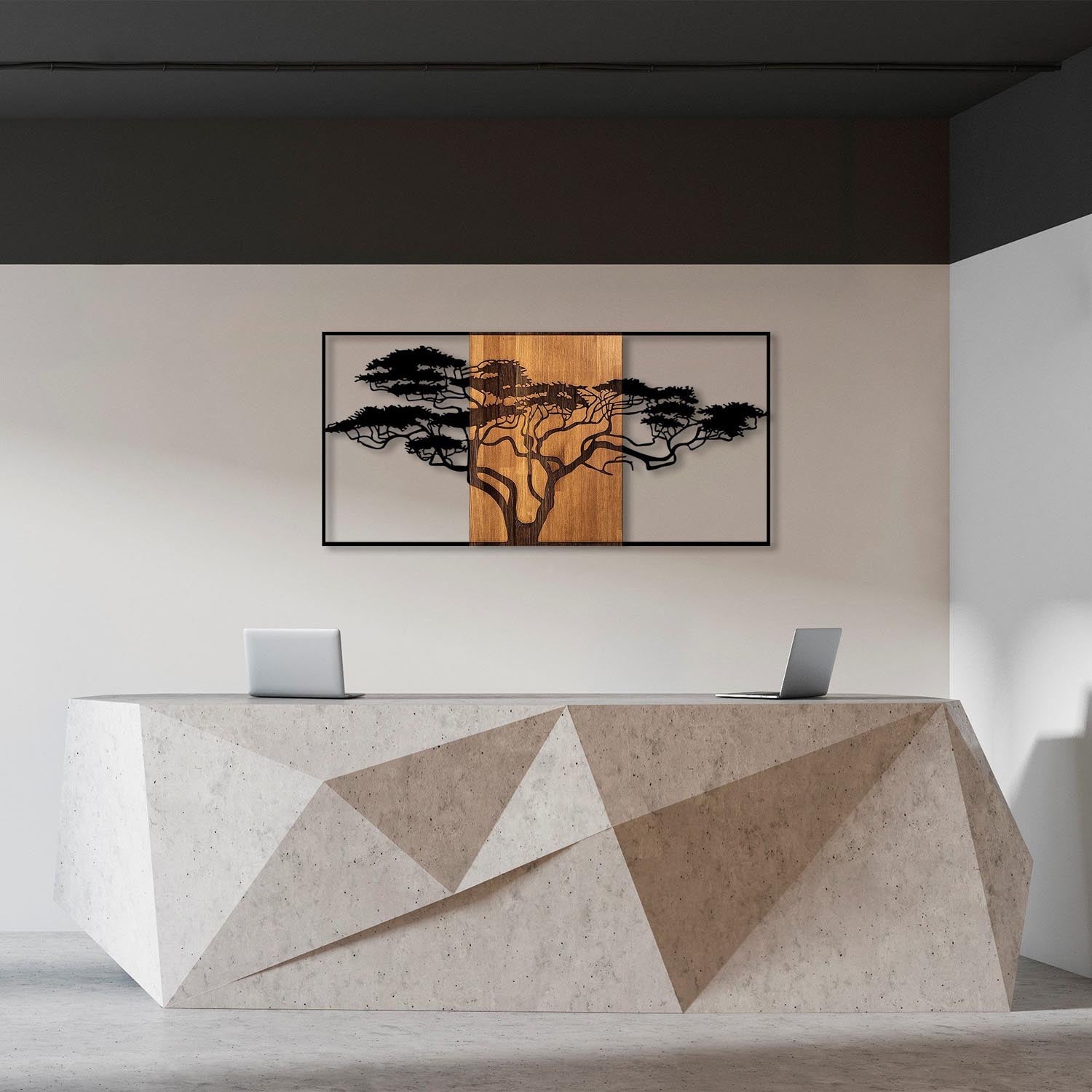 Acacia Tree - 328 in Schwarznuss präsentiert im Onlineshop von KAQTU Design AG. Wanddeko ist von Wallity