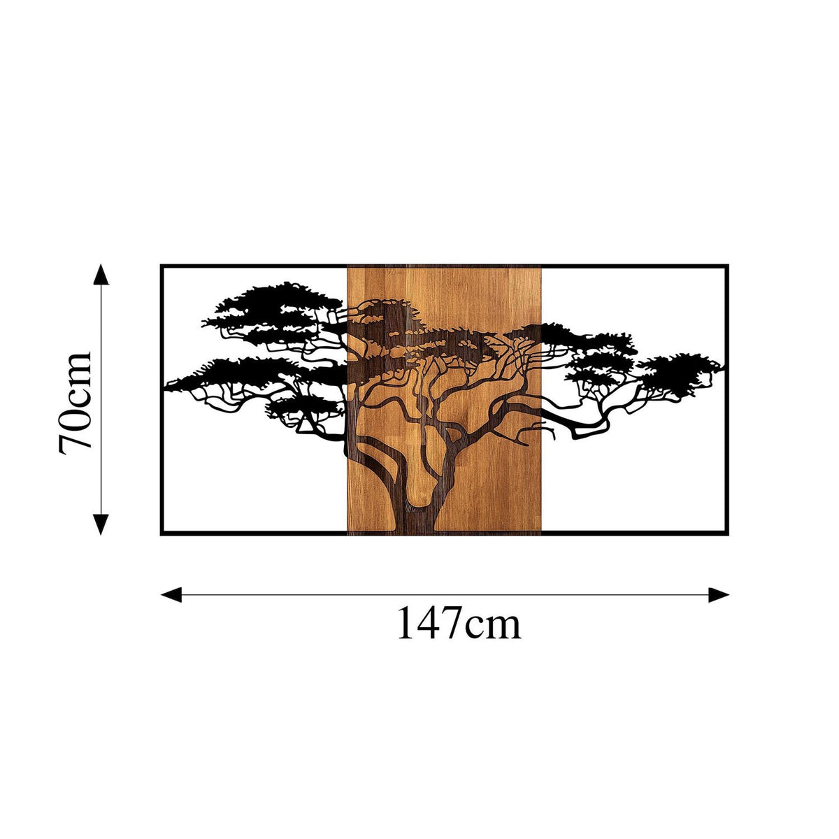 Acacia Tree Wanddeko - Schwarznuss in Schwarznuss präsentiert im Onlineshop von KAQTU Design AG. Wanddeko ist von Wallity