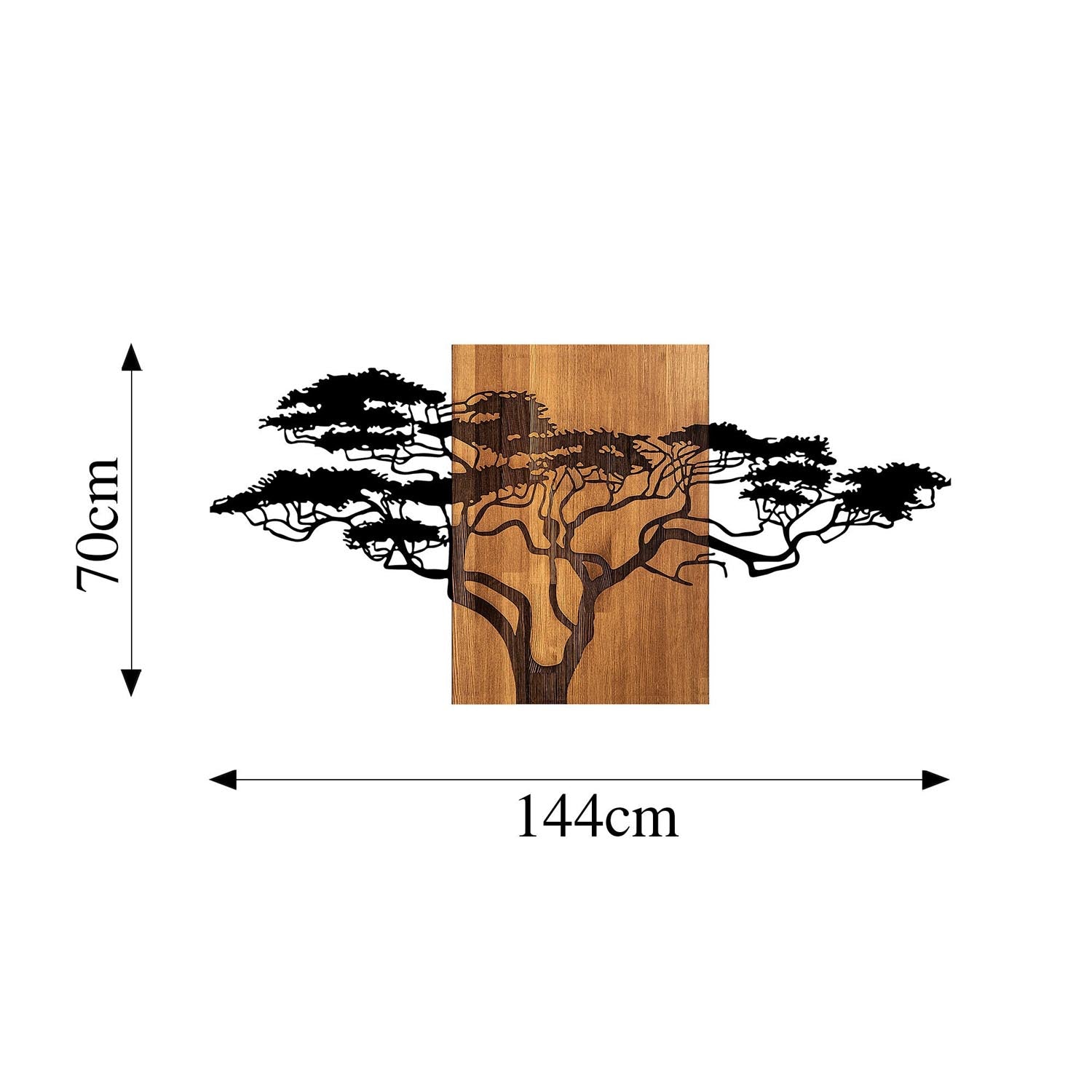 Acacia Tree - 329 in Schwarznuss präsentiert im Onlineshop von KAQTU Design AG. Wanddeko ist von Wallity