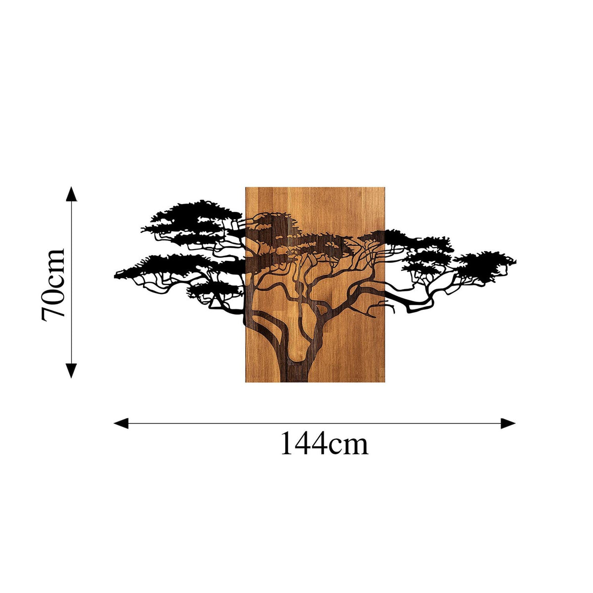 Acacia Tree Wanddeko - Schwarznuss in Schwarznuss präsentiert im Onlineshop von KAQTU Design AG. Wanddeko ist von Wallity
