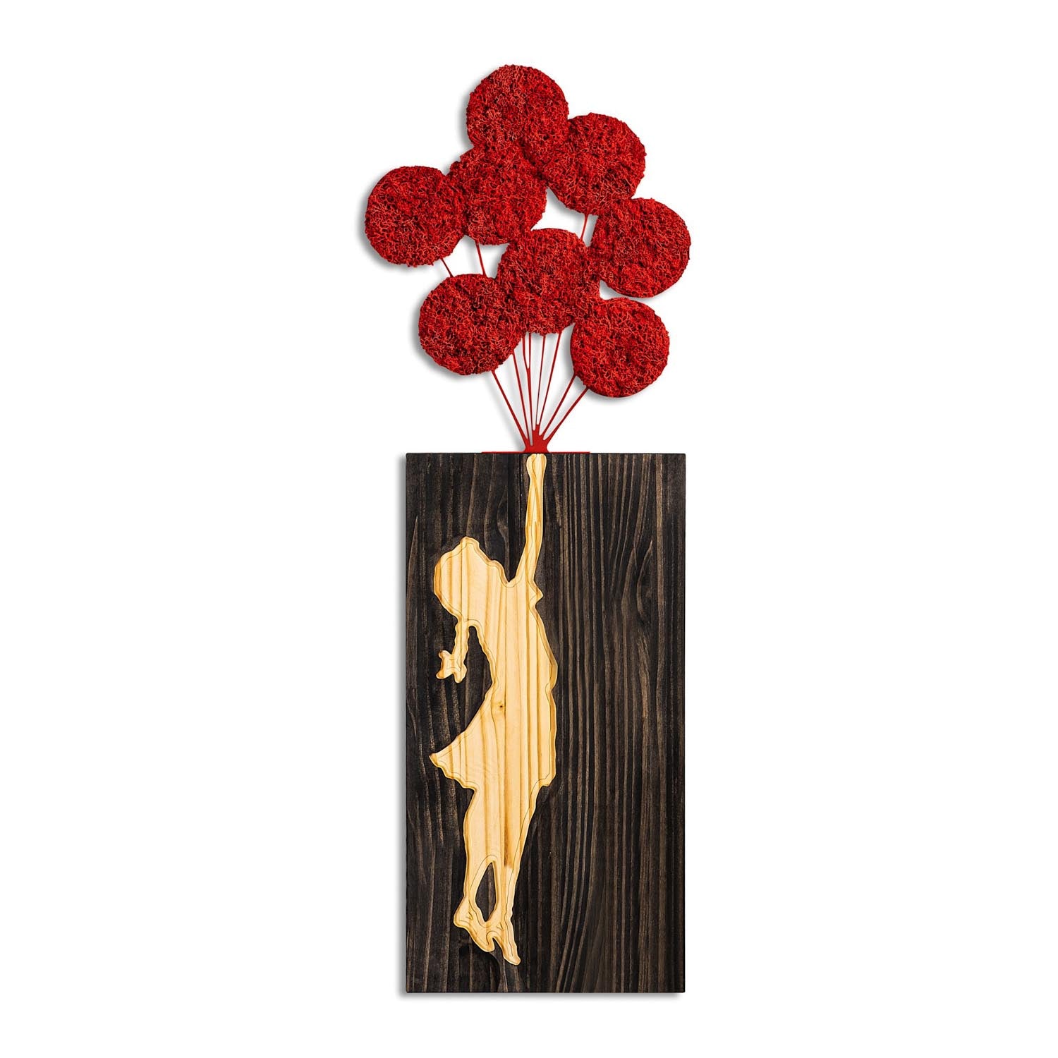 Banksy - 17-1 in Walnuss
 Braun
 Rot präsentiert im Onlineshop von KAQTU Design AG. Wanddeko ist von Wallity