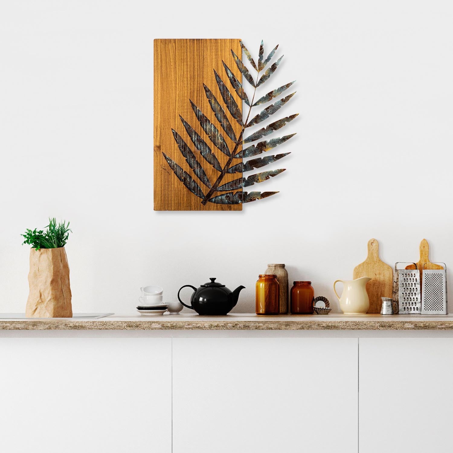 Leaf 3-1 in Mehrfarbig präsentiert im Onlineshop von KAQTU Design AG. Wanddeko ist von Wallity