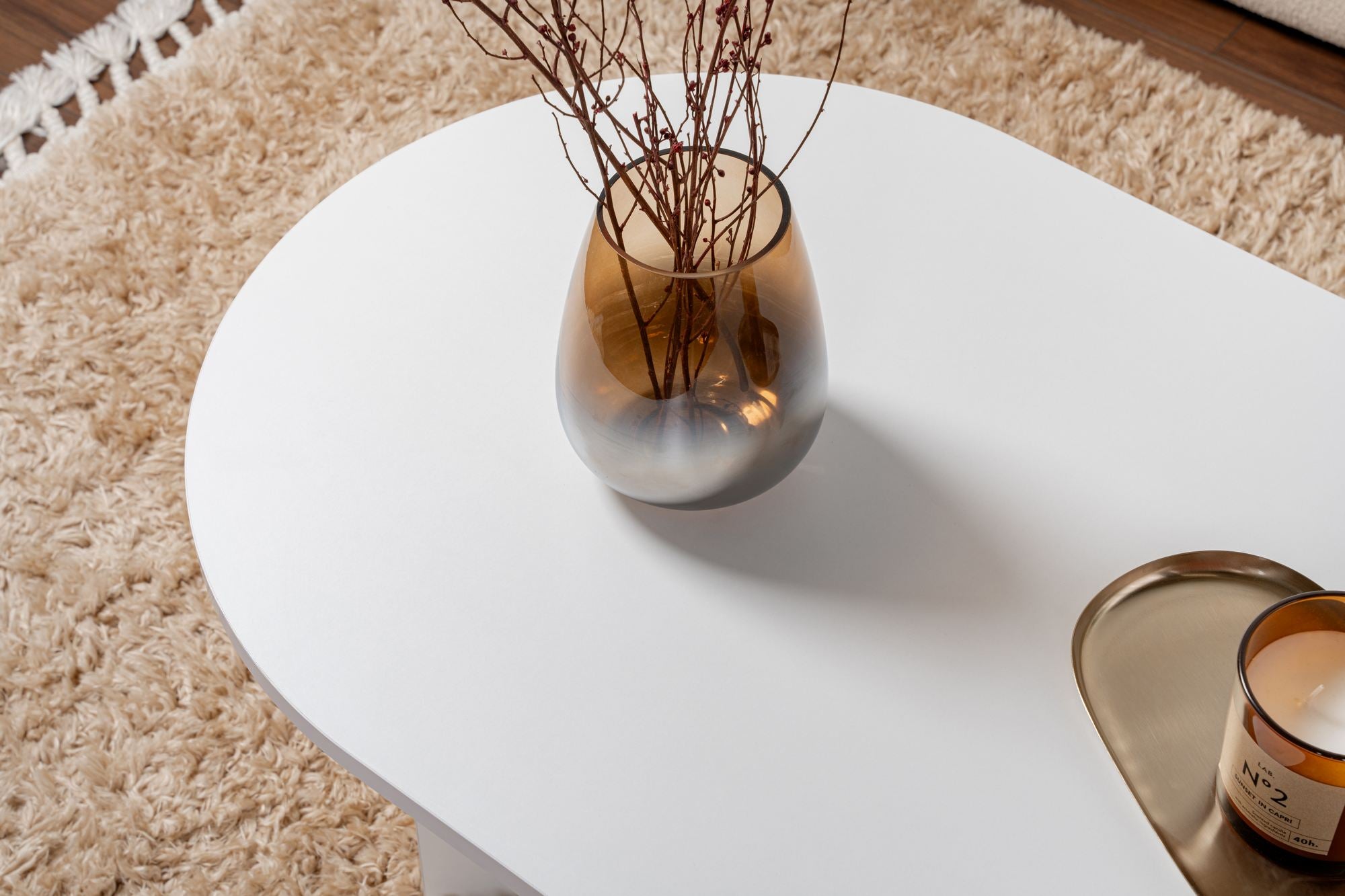 Sable - White in Weiss präsentiert im Onlineshop von KAQTU Design AG. Beistelltisch ist von Nordure