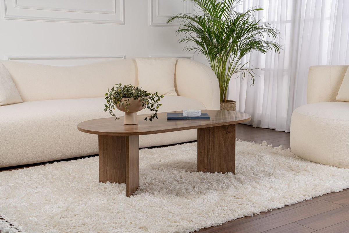 Sable Sofatisch - Walnuss in Walnuss präsentiert im Onlineshop von KAQTU Design AG. Couchtisch ist von Nordure