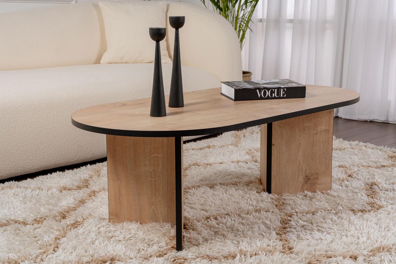 Sable - Sapphire Oak, Black in Saphir- Eiche Schwarz präsentiert im Onlineshop von KAQTU Design AG. Beistelltisch ist von Nordure
