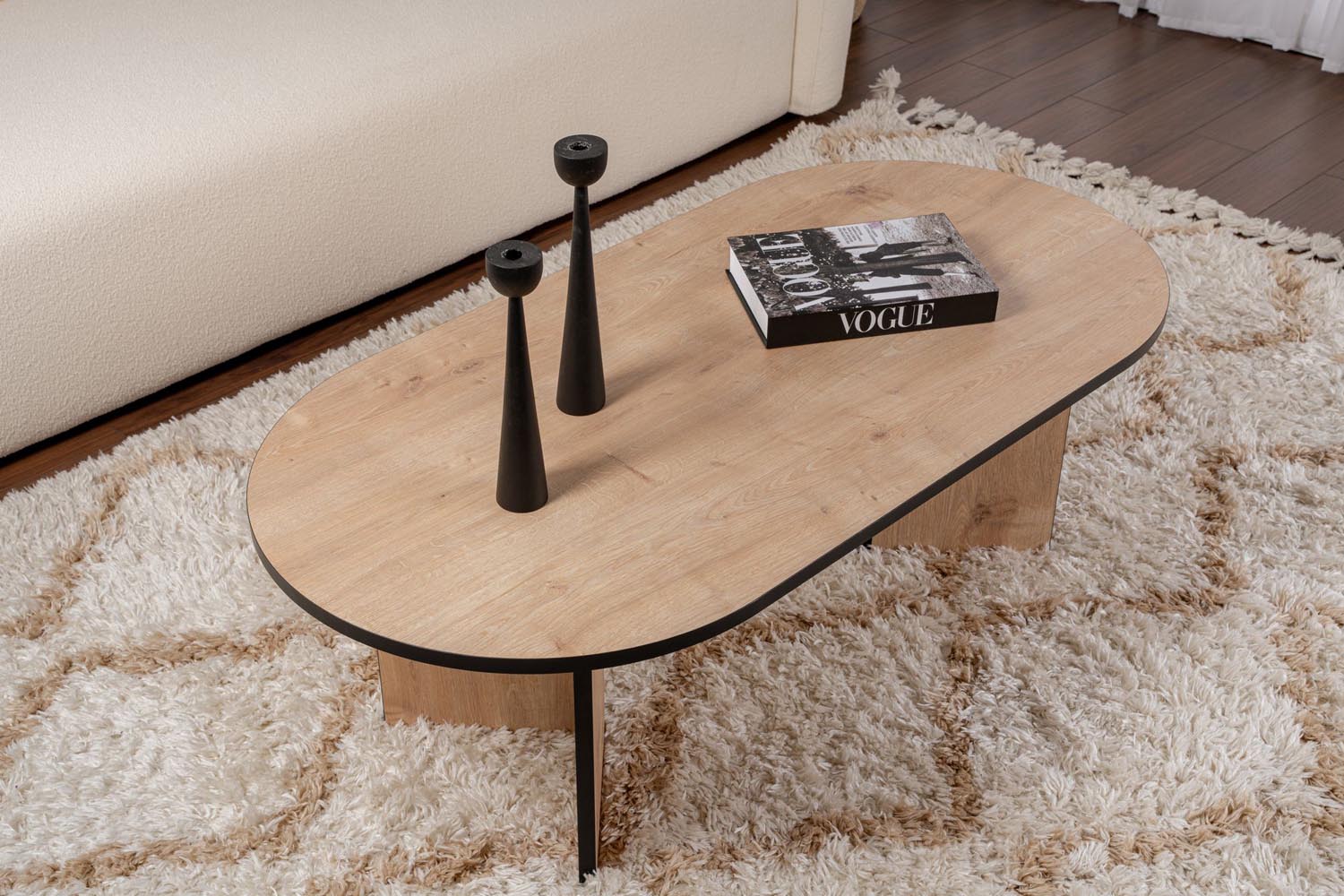 Sable - Sapphire Oak, Black in Saphir- Eiche Schwarz präsentiert im Onlineshop von KAQTU Design AG. Beistelltisch ist von Nordure
