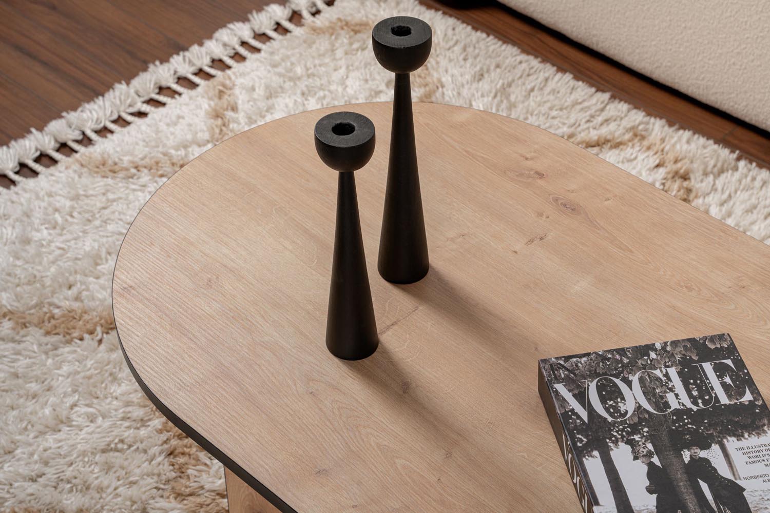 Sable - Sapphire Oak, Black in Saphir- Eiche Schwarz präsentiert im Onlineshop von KAQTU Design AG. Beistelltisch ist von Nordure