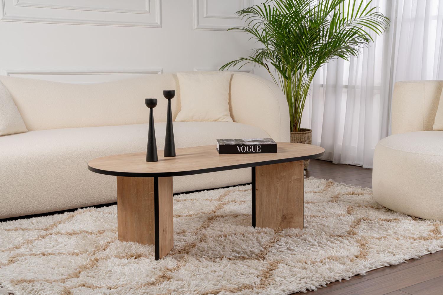 Sable - Sapphire Oak, Black in Saphir- Eiche Schwarz präsentiert im Onlineshop von KAQTU Design AG. Beistelltisch ist von Nordure