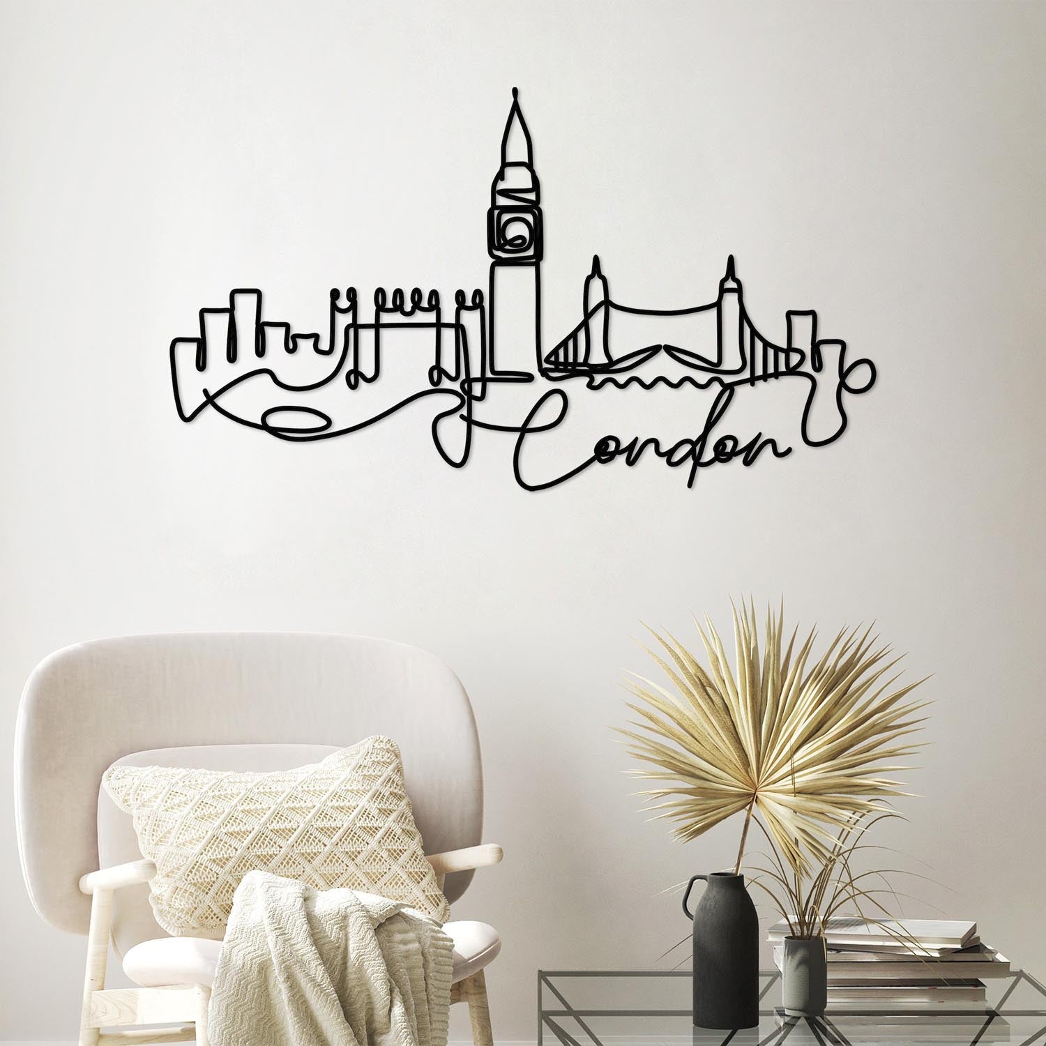 London in Schwarz präsentiert im Onlineshop von KAQTU Design AG. Wanddeko ist von Wallity