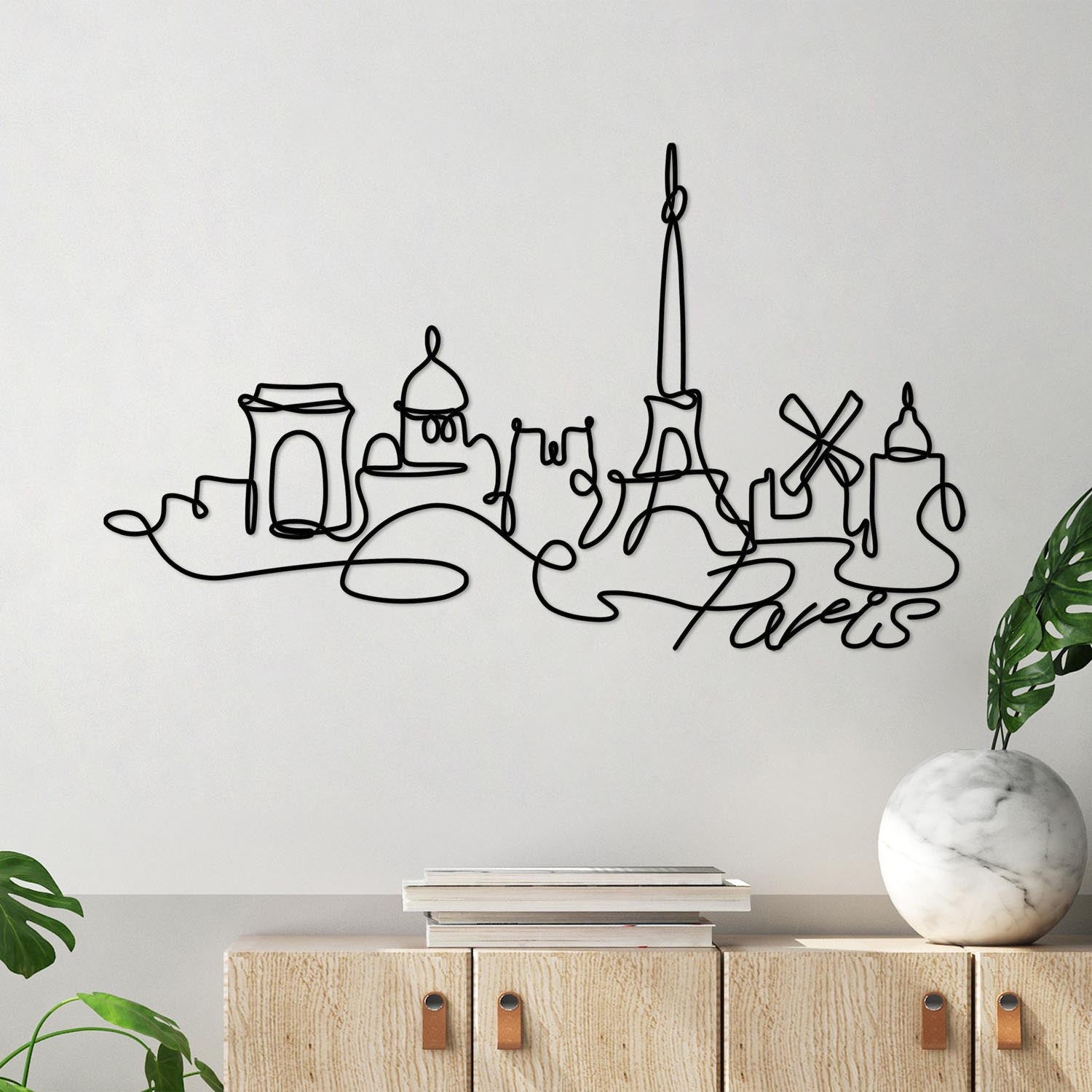 Paris in Schwarz präsentiert im Onlineshop von KAQTU Design AG. Wanddeko ist von Wallity