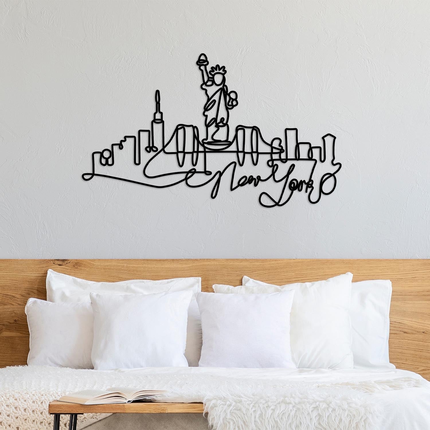 Newyork in Schwarz präsentiert im Onlineshop von KAQTU Design AG. Wanddeko ist von Wallity