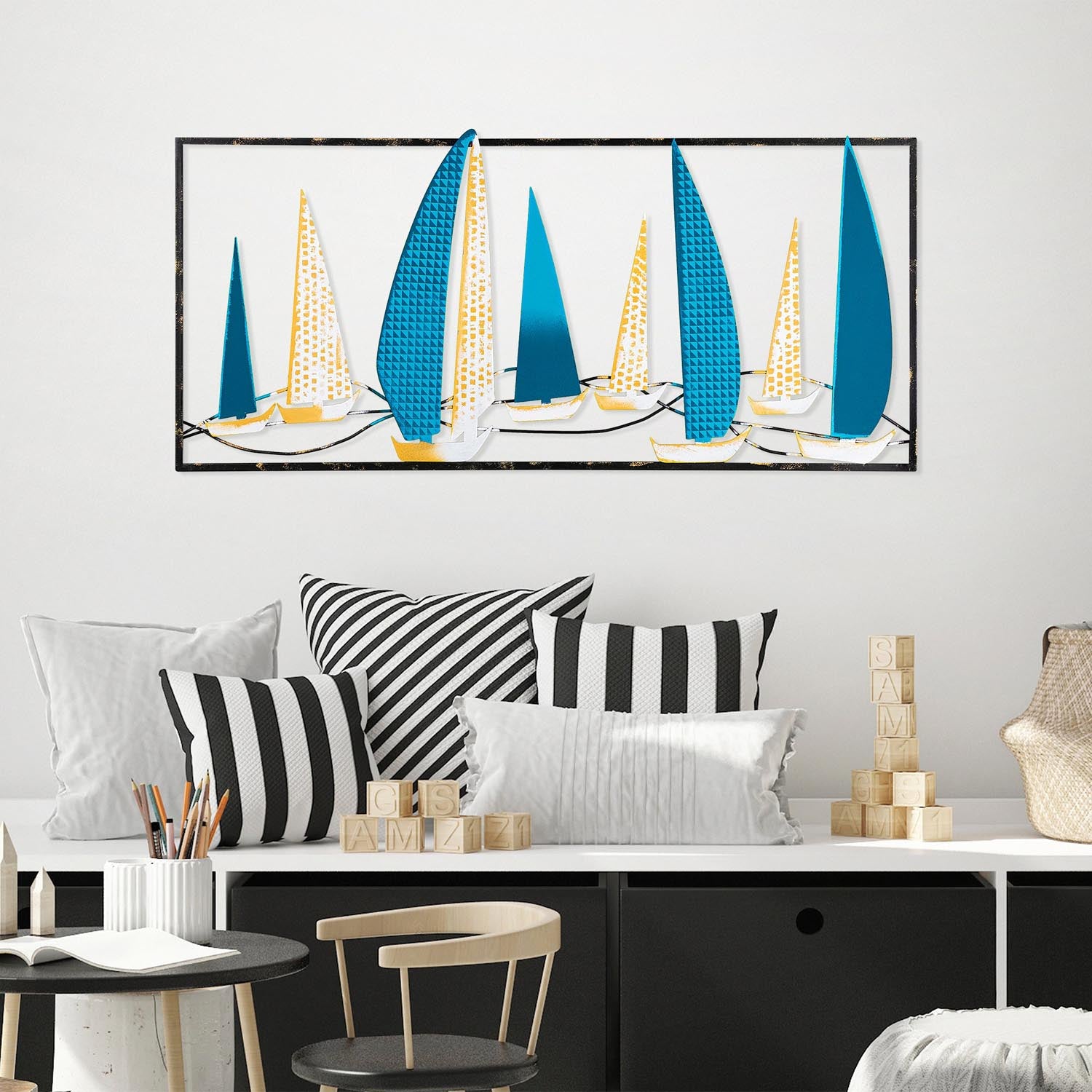 Yelkenli 2 in Mehrfarbig präsentiert im Onlineshop von KAQTU Design AG. Wanddeko ist von Wallity