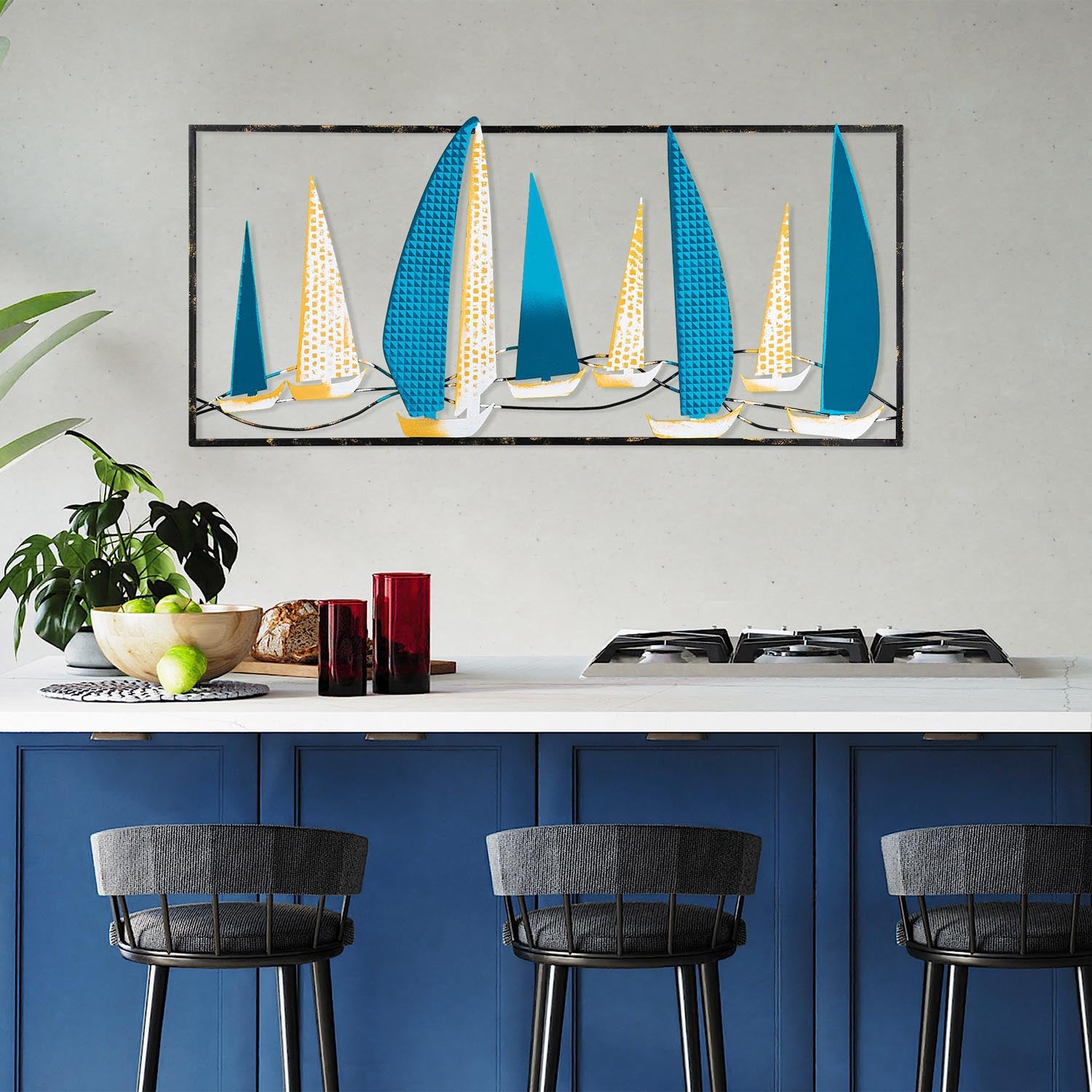 Yelkenli 2 in Mehrfarbig präsentiert im Onlineshop von KAQTU Design AG. Wanddeko ist von Wallity