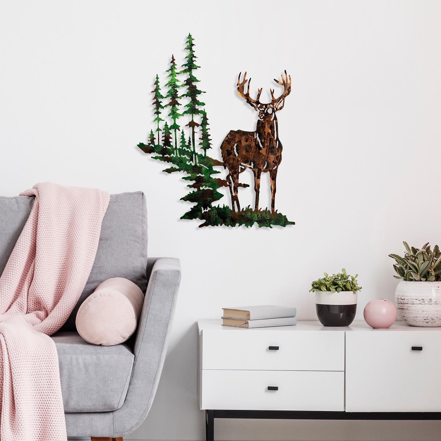 Deer 2 in Mehrfarbig präsentiert im Onlineshop von KAQTU Design AG. Wanddeko ist von Wallity