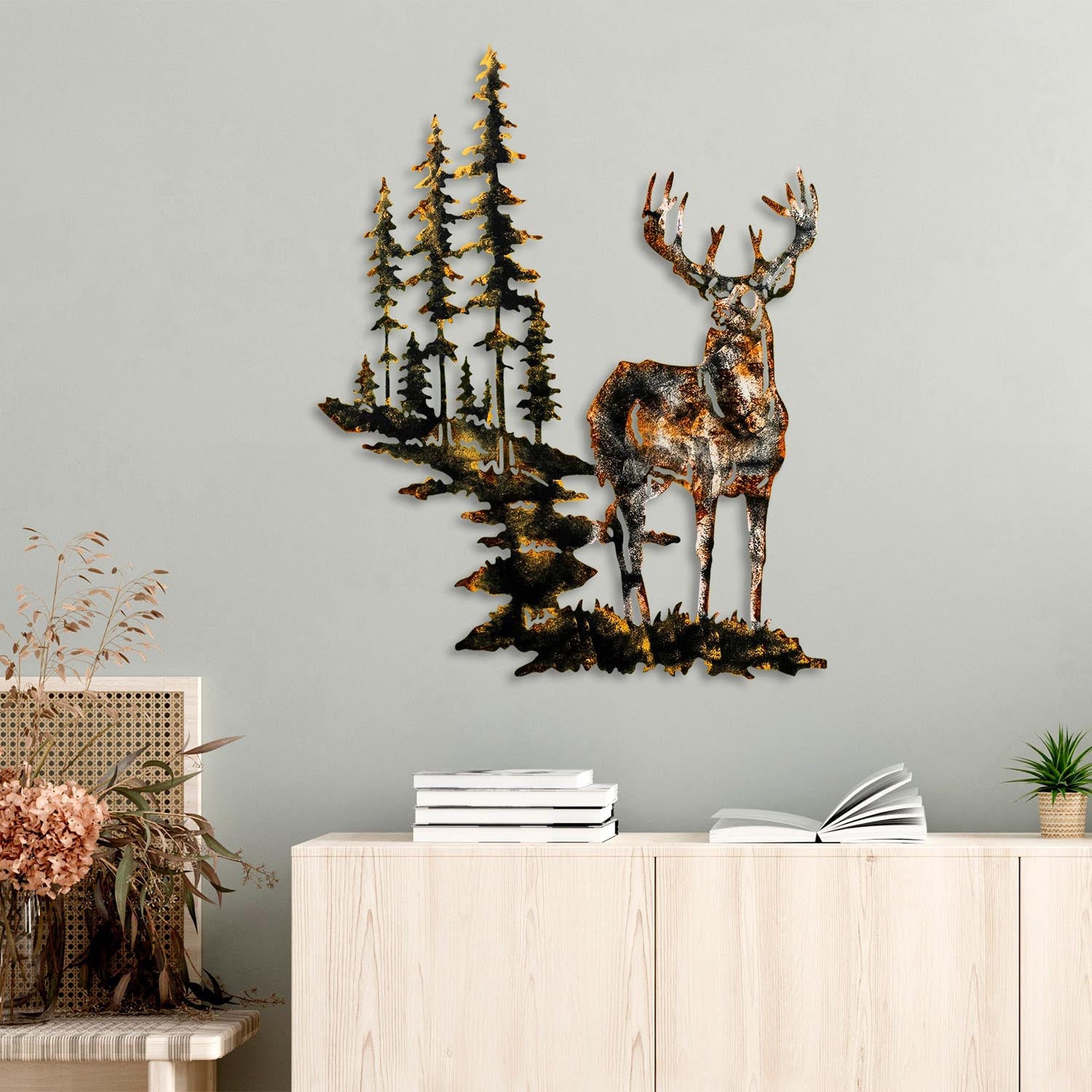Deer 3 in Mehrfarbig präsentiert im Onlineshop von KAQTU Design AG. Wanddeko ist von Wallity
