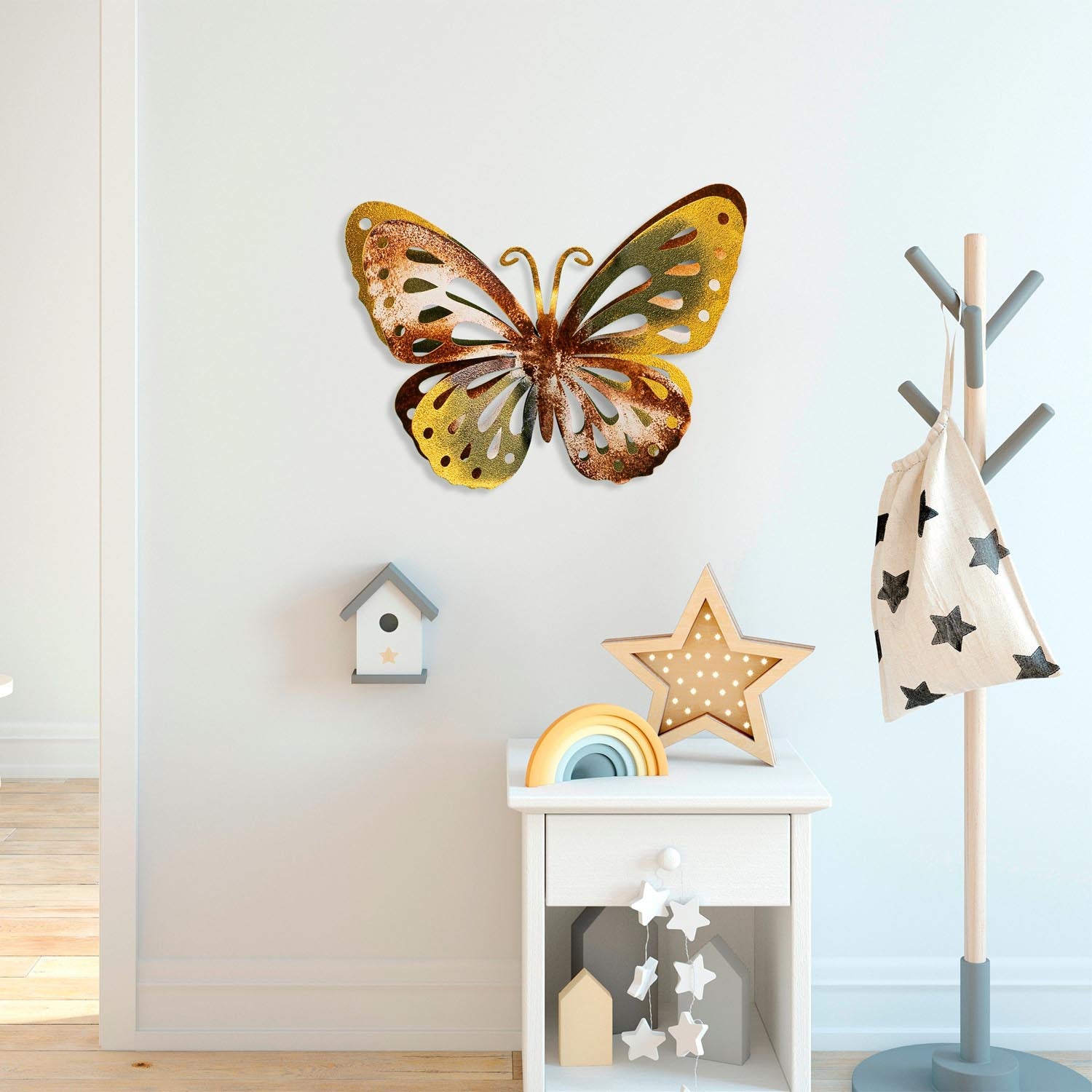 Farfalla 3 in Mehrfarbig präsentiert im Onlineshop von KAQTU Design AG. Wanddeko ist von Wallity