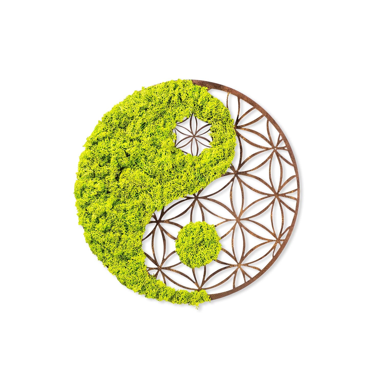 Yin Yang in Grün
 Braun präsentiert im Onlineshop von KAQTU Design AG. Wanddeko ist von Wallity