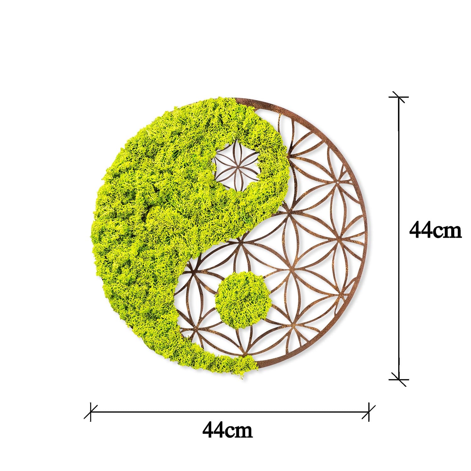 Yin Yang in Grün
 Braun präsentiert im Onlineshop von KAQTU Design AG. Wanddeko ist von Wallity