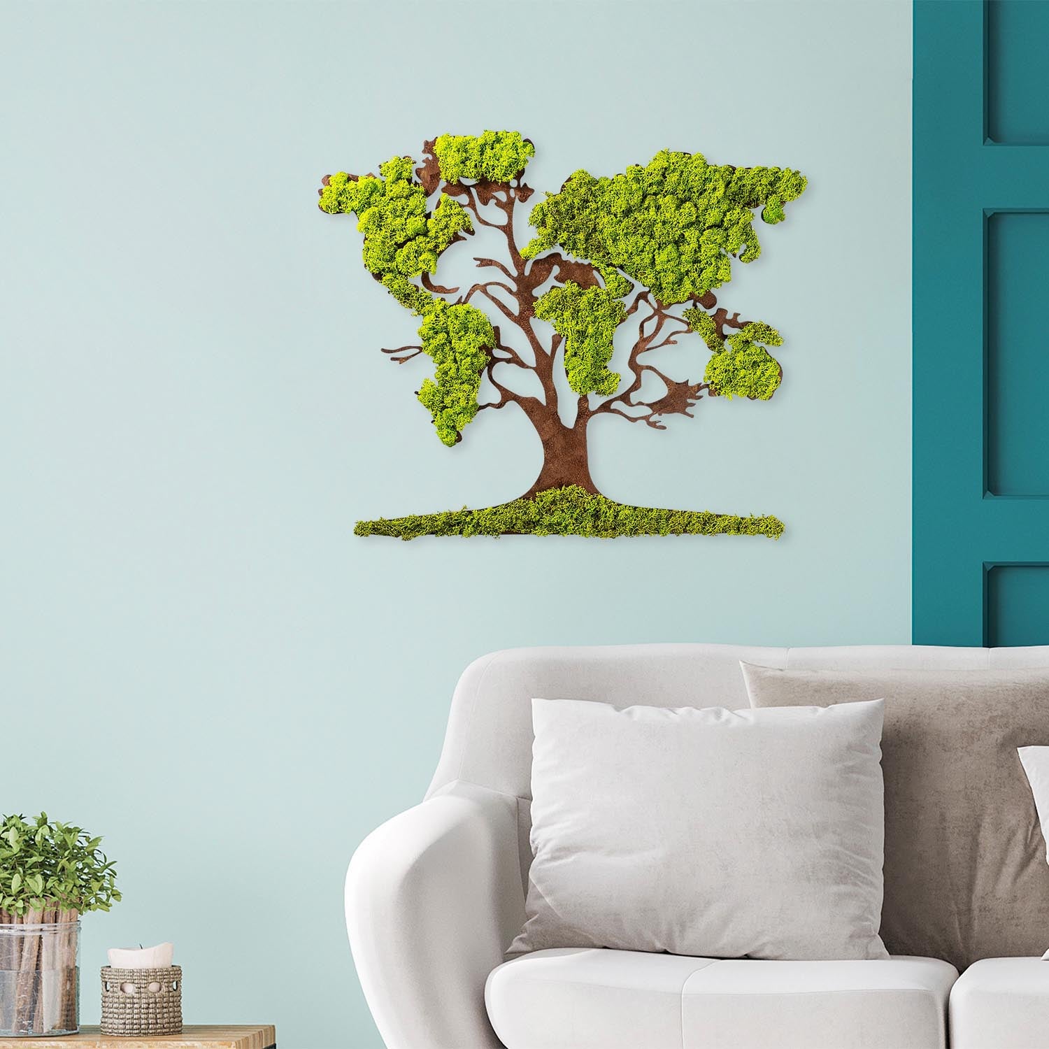 Tree 2 in Grün
 Braun präsentiert im Onlineshop von KAQTU Design AG. Wanddeko ist von Wallity