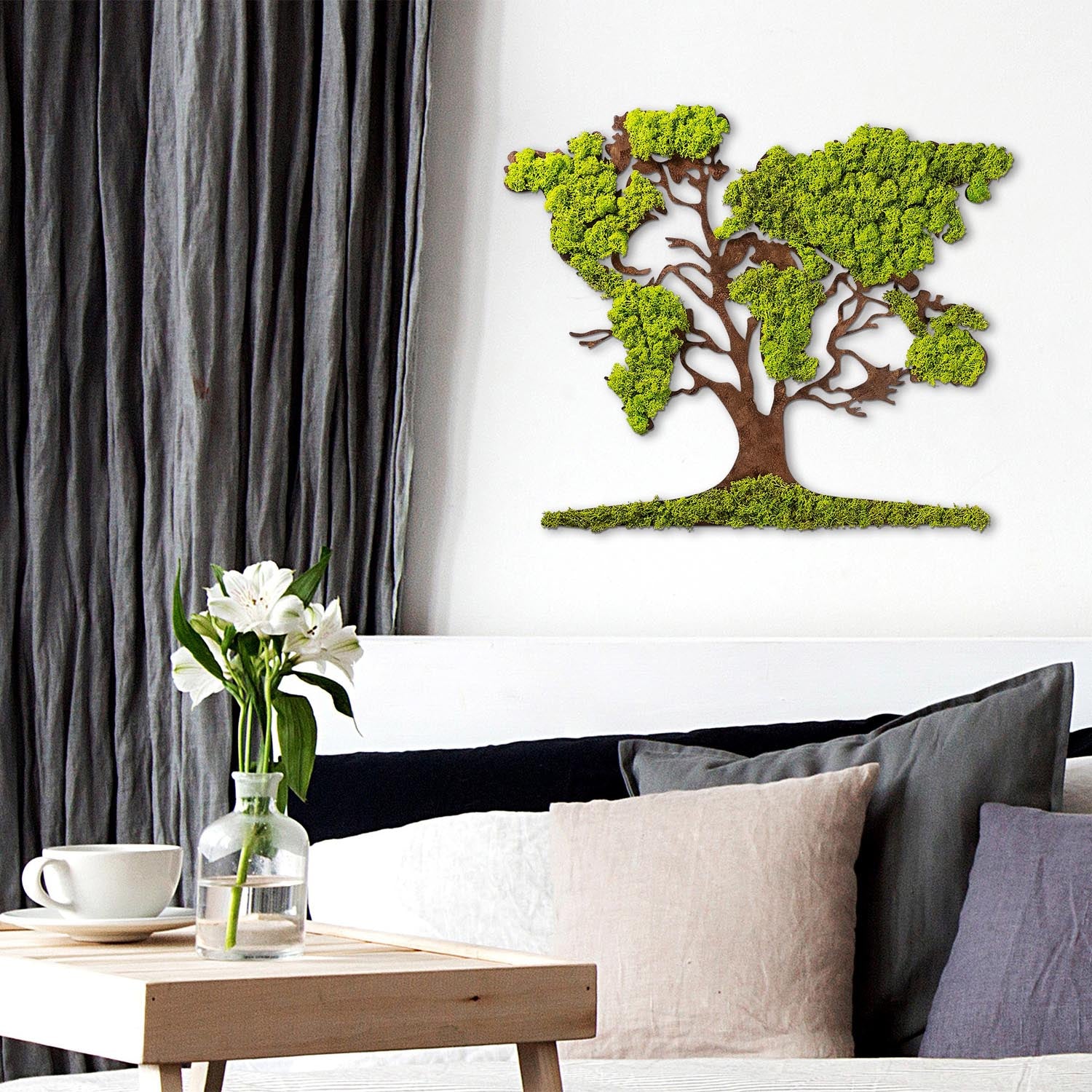 Tree 2 in Grün
 Braun präsentiert im Onlineshop von KAQTU Design AG. Wanddeko ist von Wallity