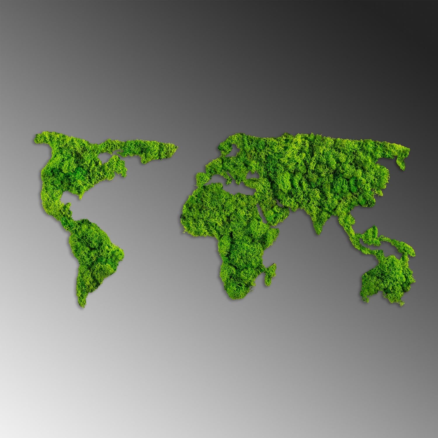 World Map in Grün präsentiert im Onlineshop von KAQTU Design AG. Wanddeko ist von Wallity