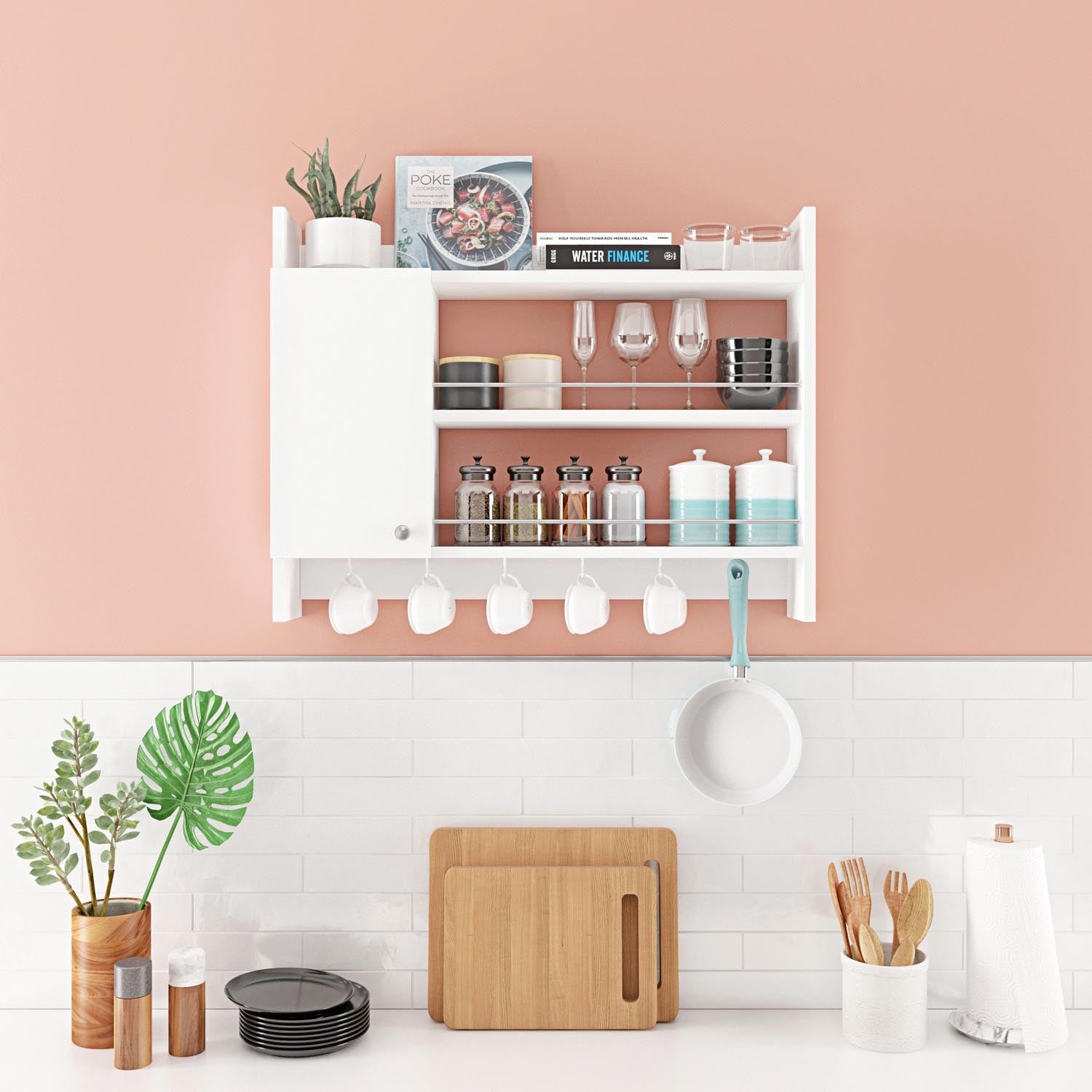 Knerr - White in Weiss präsentiert im Onlineshop von KAQTU Design AG. Wandregal ist von Hanah Home