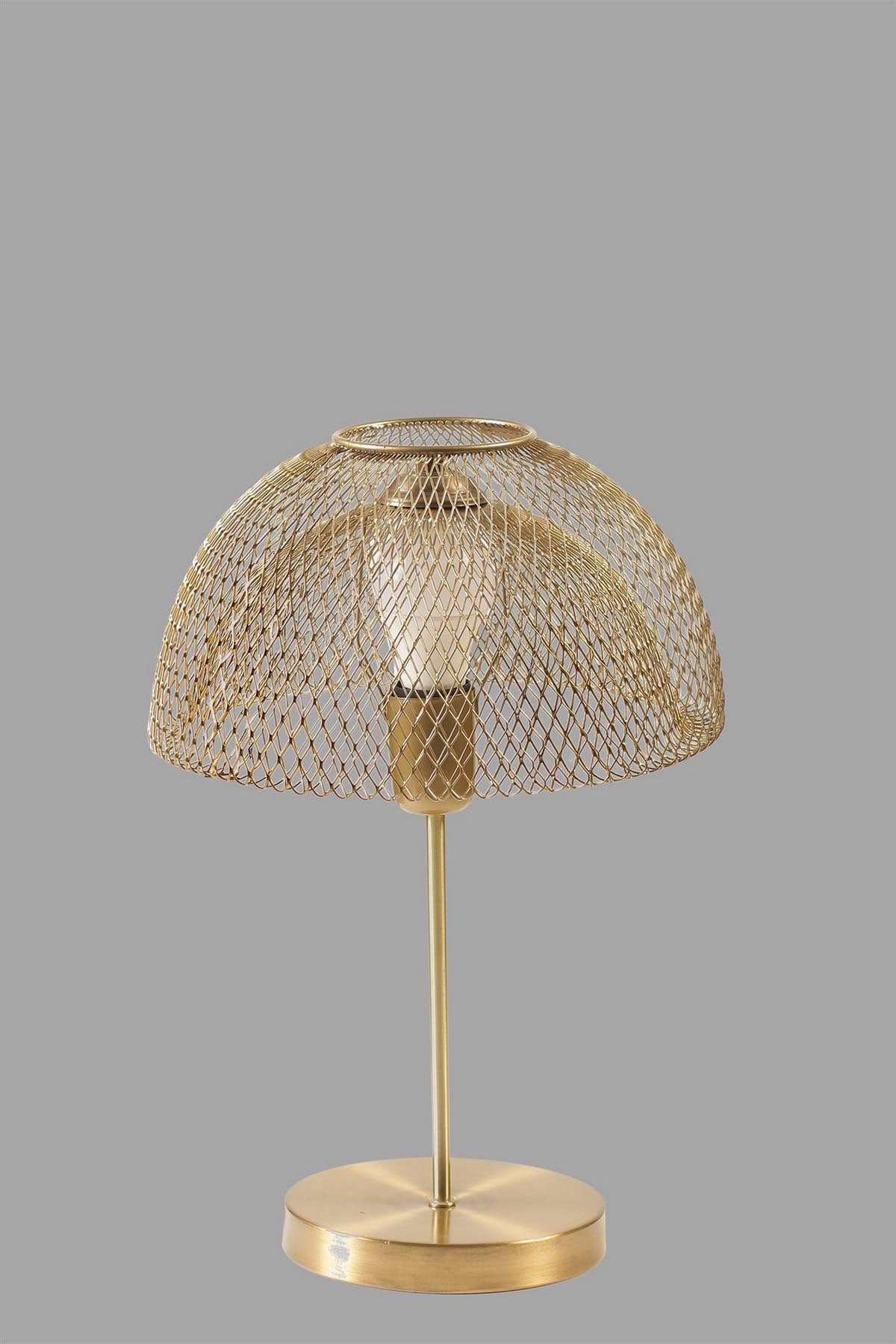 Lungo Eskitme Ufo Başlıklı Masa Lambası in Gold präsentiert im Onlineshop von KAQTU Design AG. Tischleuchte ist von Opviq
