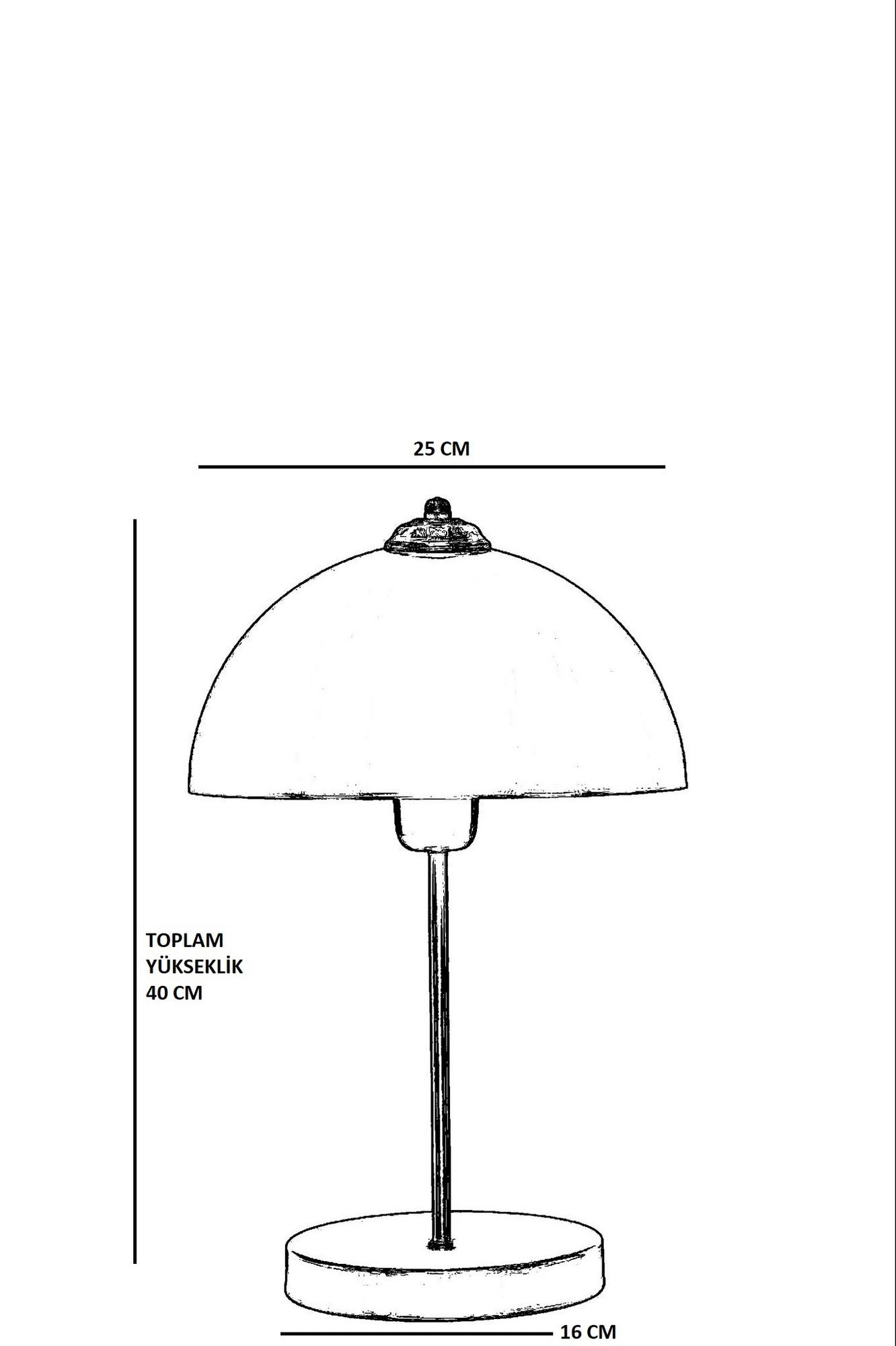 Lungo Eskitme Ufo Başlıklı Masa Lambası in Gold präsentiert im Onlineshop von KAQTU Design AG. Tischleuchte ist von Opviq